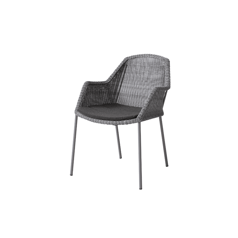 Breeze Stackable Outdoor Dining Armchair Set of 2 - Weather-Resistant Patio Chairs for Backyard, Poolside & Garden Relaxation