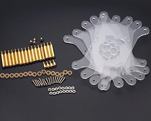 JRUIAN 10-Layer Clear Acrylic Case for Raspberry Pi 3 Model B & Pi 2 - Transparent Protective Enclosure with Custom Logo - DIY 3D Printer Accessories & Electronics Projects (Perfect for Maker Labs, Home Automation & Raspberry Pi Prototyping)