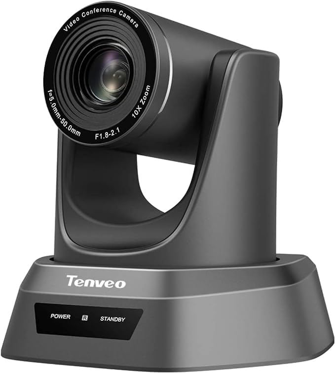 4K Video Conferencing Webcam with 12x Optical Zoom, 1080p HD USB Camera with Remote Control - Perfect for Zoom Meetings, Online Classes & Remote Work