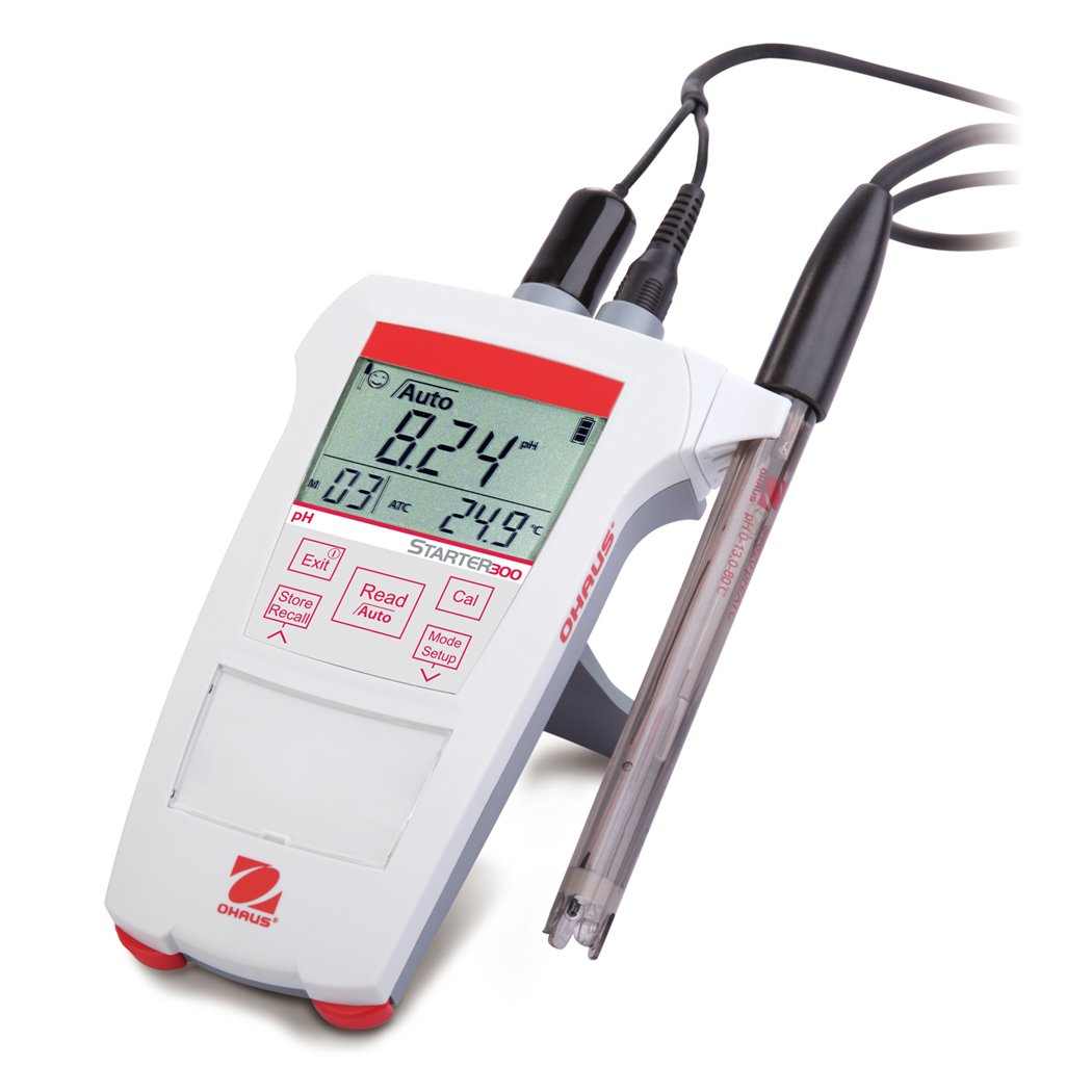 Ohaus ST300 Portable Digital pH Meter with 0.01 pH Accuracy - Water Testing, Aquariums, Pools & Hydroponics | Fast Calibration, Replaceable Electrode