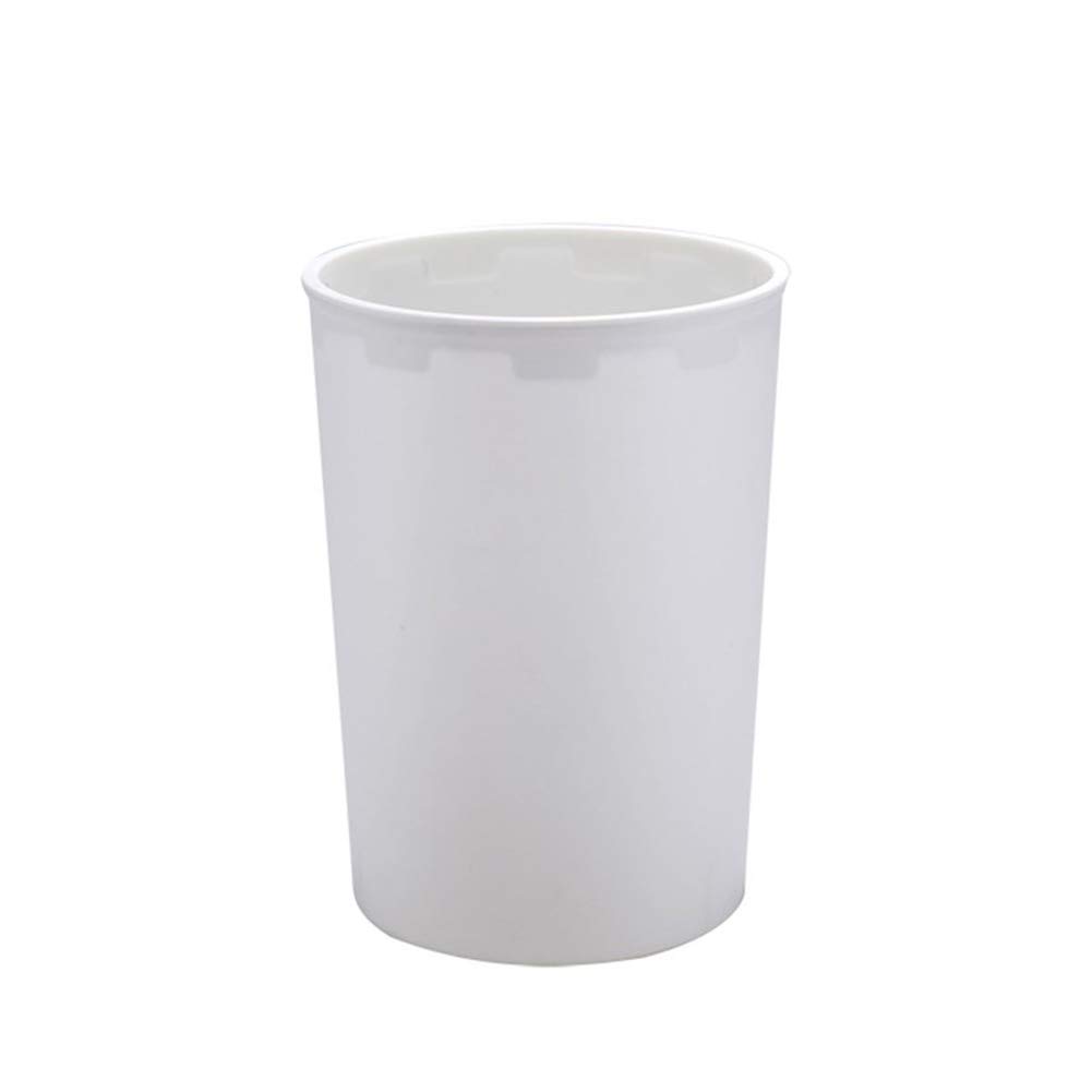 Hflove 12L White Plastic Trash Can for Kitchen, Living Room, Bathroom - Durable & Stylish Waste Bin for Home, Office, and Dorm Use