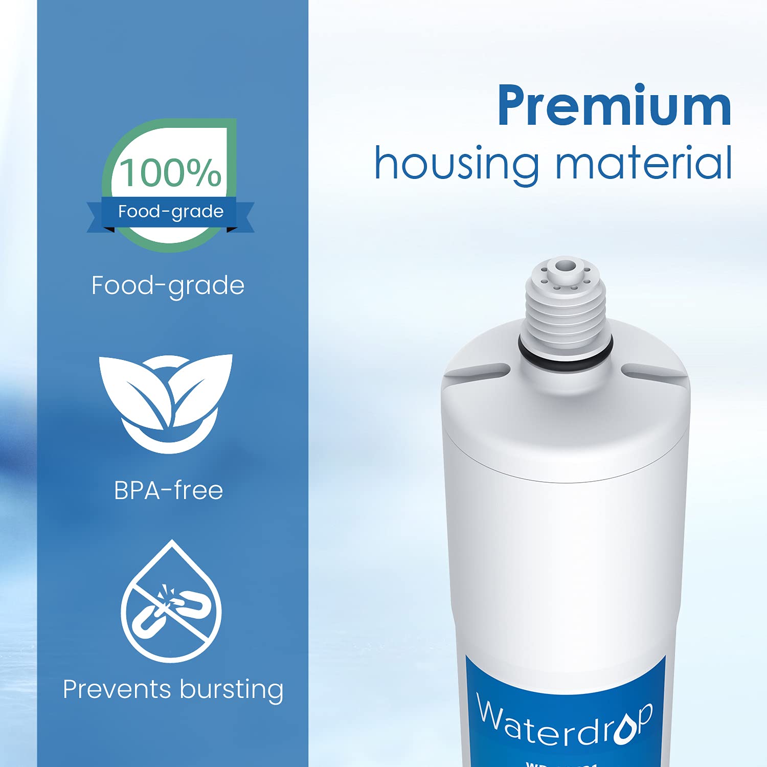 Waterdrop AP431 Replacement Cartridge for Aqua-Pure AP431 Hot Water Scale Inhibitor - Compatible with AP430SS, Prevents Scale Buildup & Protects Water Heaters (3-Pack) - Ideal for Home Water Filtration Systems & Water Heater Maintenance