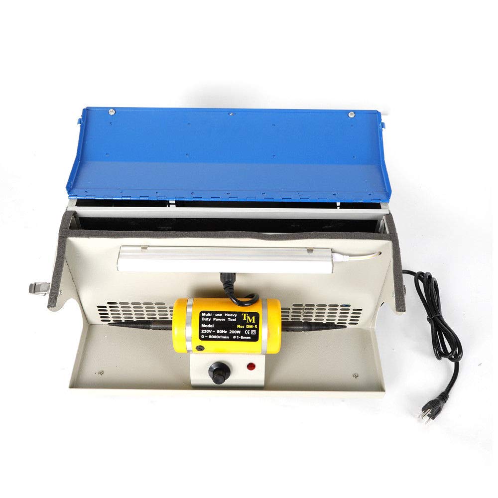 KPfaster 200W Jewelry Polishing Buffing Machine with Dust Collector - Compact Table Top Polisher for Jewelry Making, Metal Finishing & DIY Crafts - Perfect for Home Workshops & Professional Jewelers