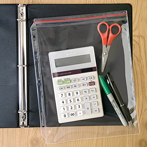 STORE SMART 10-Pack Vinyl Plastic Zipper Binder Case for 3-Ring Binders - Durable School & Office Supply Organizer - Perfect for Students, Teachers & Professionals