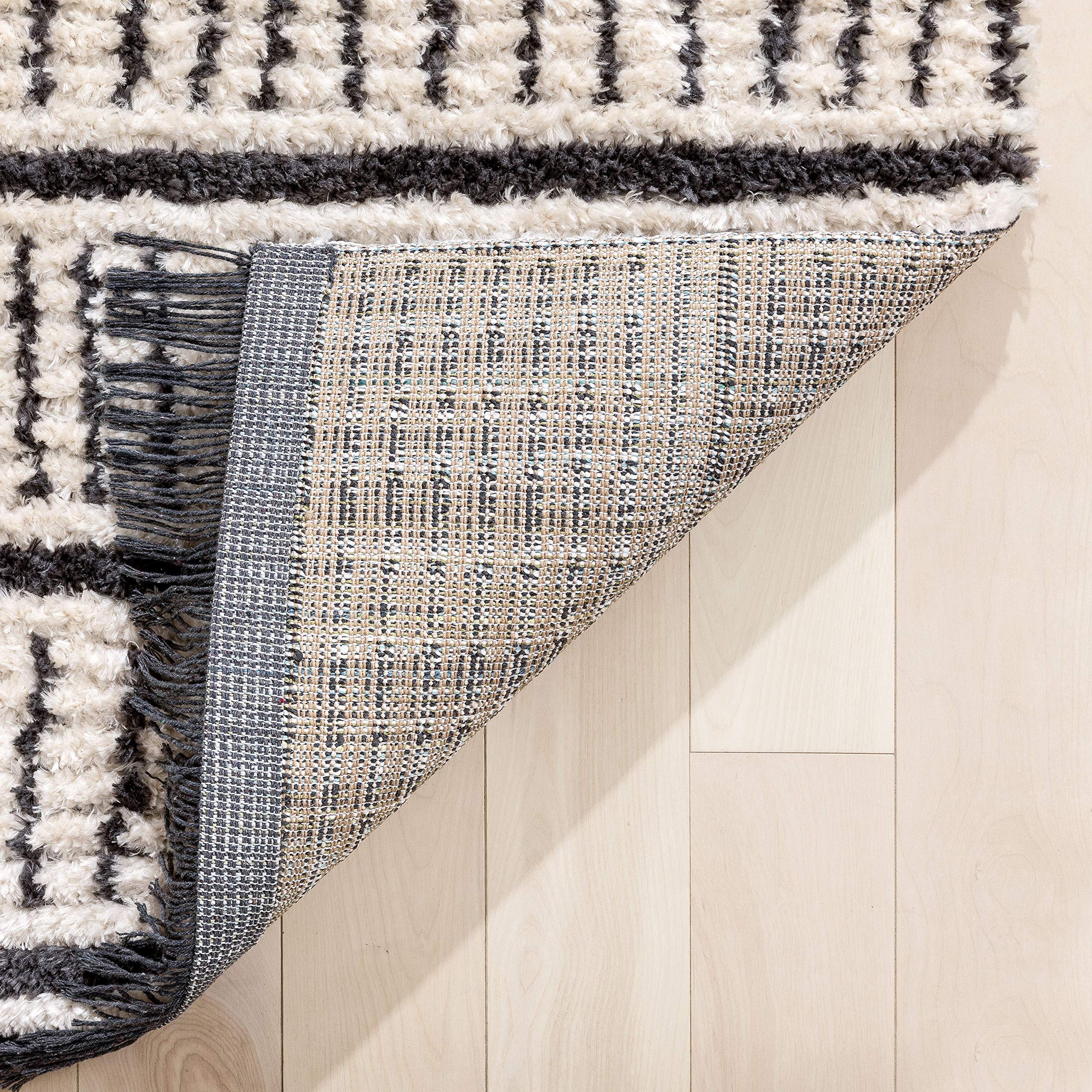 Well Woven Vihno Ivory Tribal Stripes Geometric Pattern Area Rug 5x7 (5'3