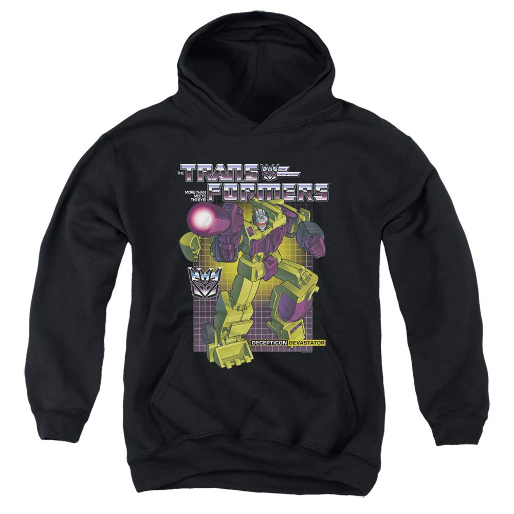Transformers Kids Hoodie - Devastator Black Pullover for Boys & Girls | Warm & Comfortable | Perfect for School, Play & Cosplay