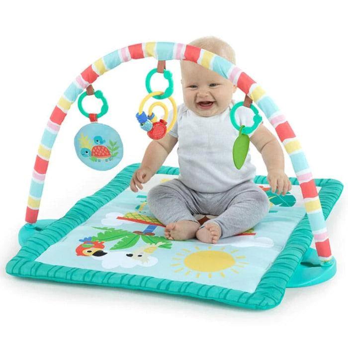 Bright Starts Tiki Toy Bar - Interactive Baby Activity Gym for Sensory Play & Early Development | Perfect for Tummy Time & Playtime Fun