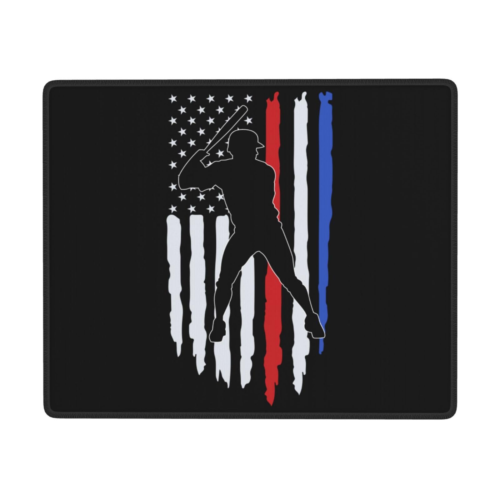SIYTUAU American Flag Baseball Mouse Pad - Waterproof, Non-Slip Rubber Gaming Mousepad (7x9 inches) for Laptop, Office & PC - Perfect for Gamers, Patriotic Decor & Workspace Setup