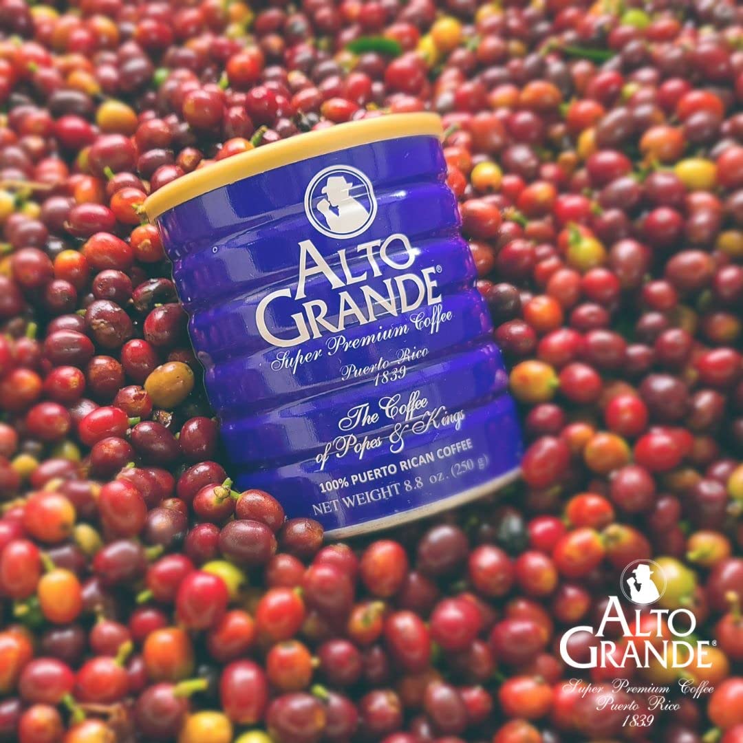 Alto Grande Super Premium Ground Coffee 8.8oz (10 Cans) - Rich Arabica Blend for Home, Office & Gifts - Perfect for Brewing, Espresso & Cold Brew