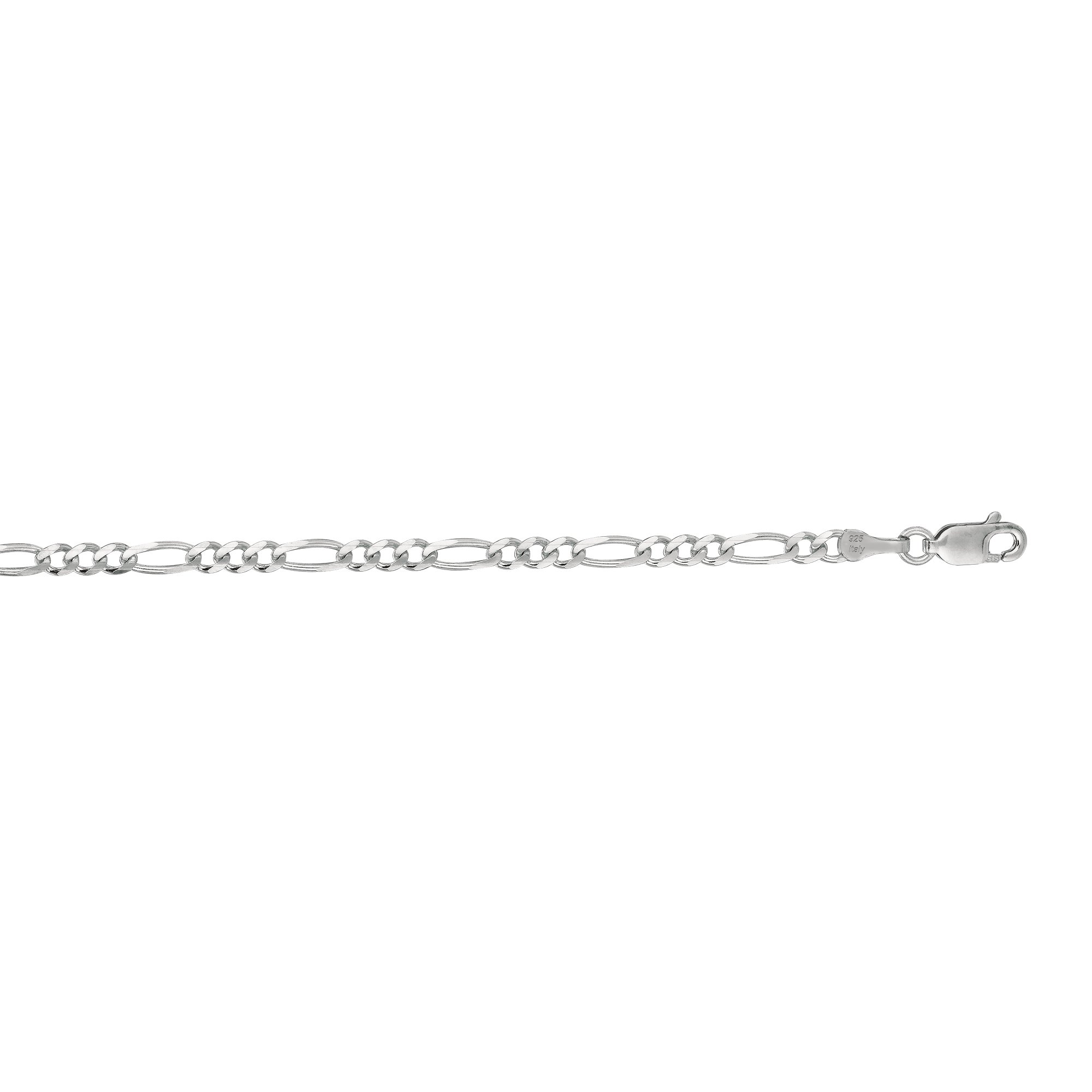 Ritastepens Sterling Silver Italian 3.3mm Figaro Link Chain Anklet Bracelet - 10 Inch Adjustable Ankle Jewelry for Women, Perfect for Beach Vacation & Summer Outfits