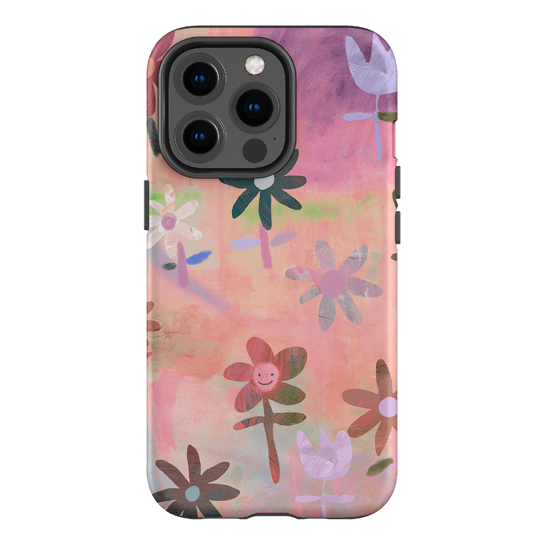 Premium Lazy Daisy Floral Phone Case - Shockproof & Slim Design for iPhone 15/14/13/12/Pro/Max - Perfect for Everyday Use, Travel & Outdoor Activities