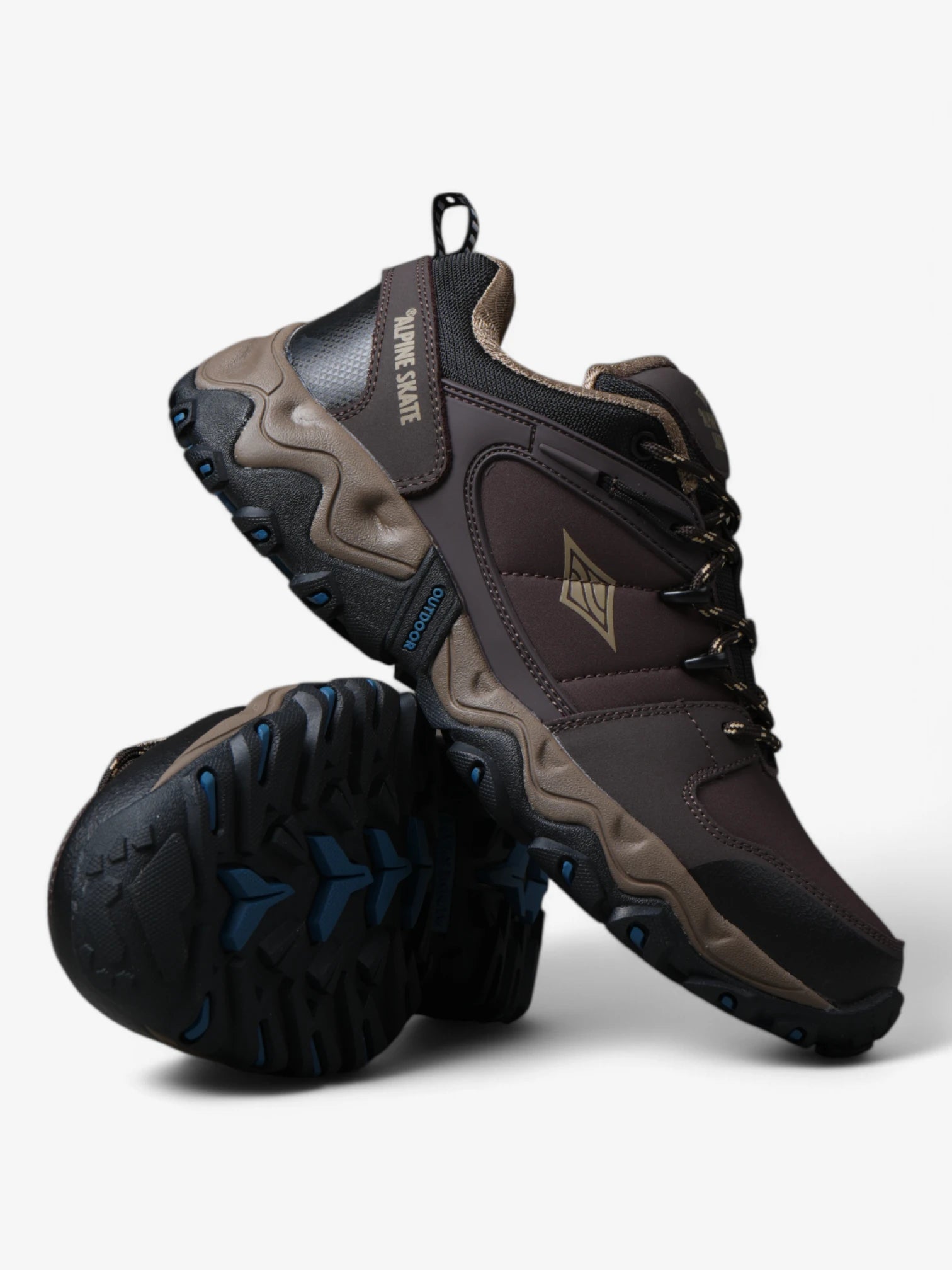 Alpine Skate Polson Brown & Black Skateboarding Shoes - Durable & Comfortable for Street Skating and Casual Wear