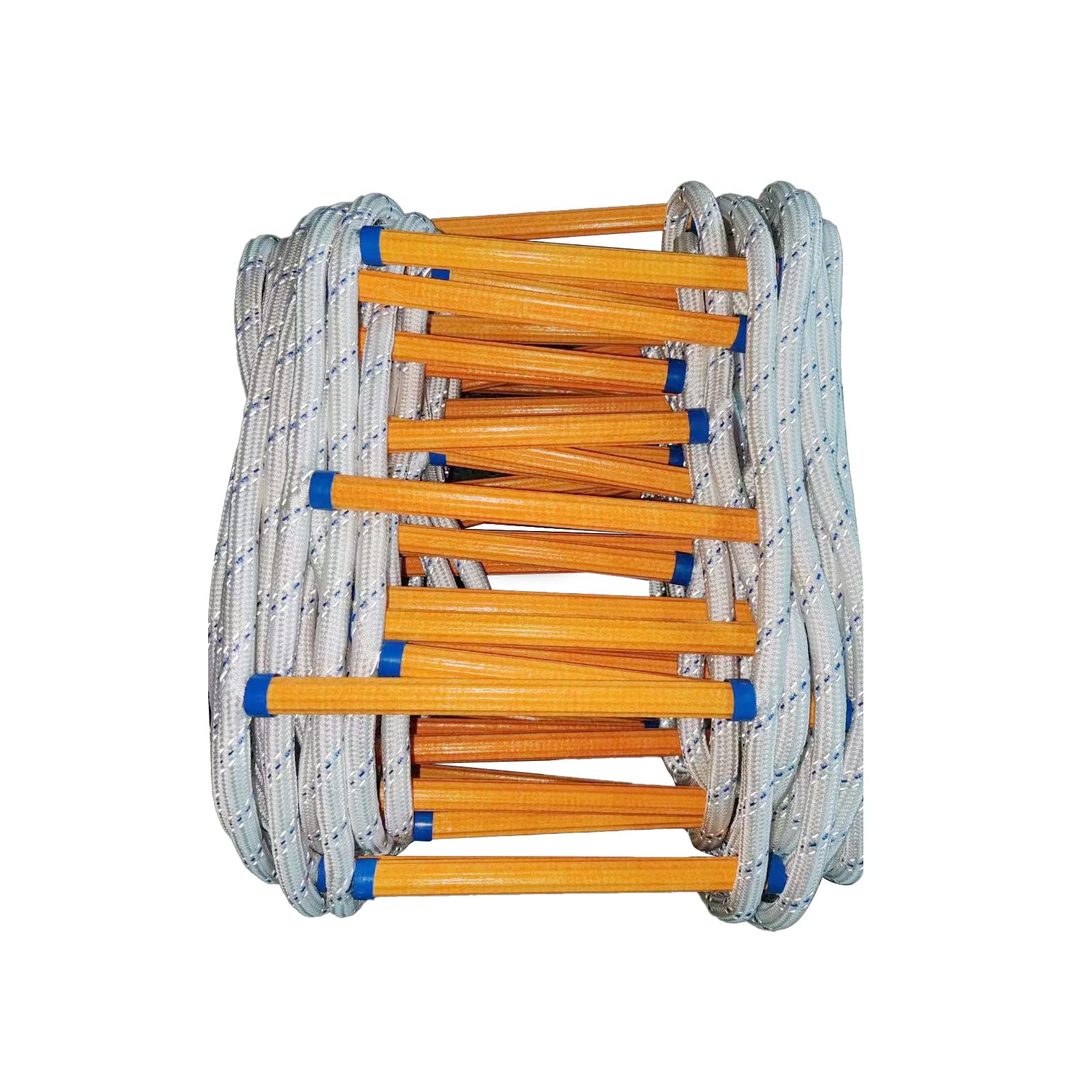 65FT Emergency Fire Escape Rope Ladder - Flame Resistant, Heavy Duty 2000LB Capacity with Hooks - Portable & Reusable 4-Story Safety Ladder for Home, Apartment, Office & Emergency Evacuation Scenarios