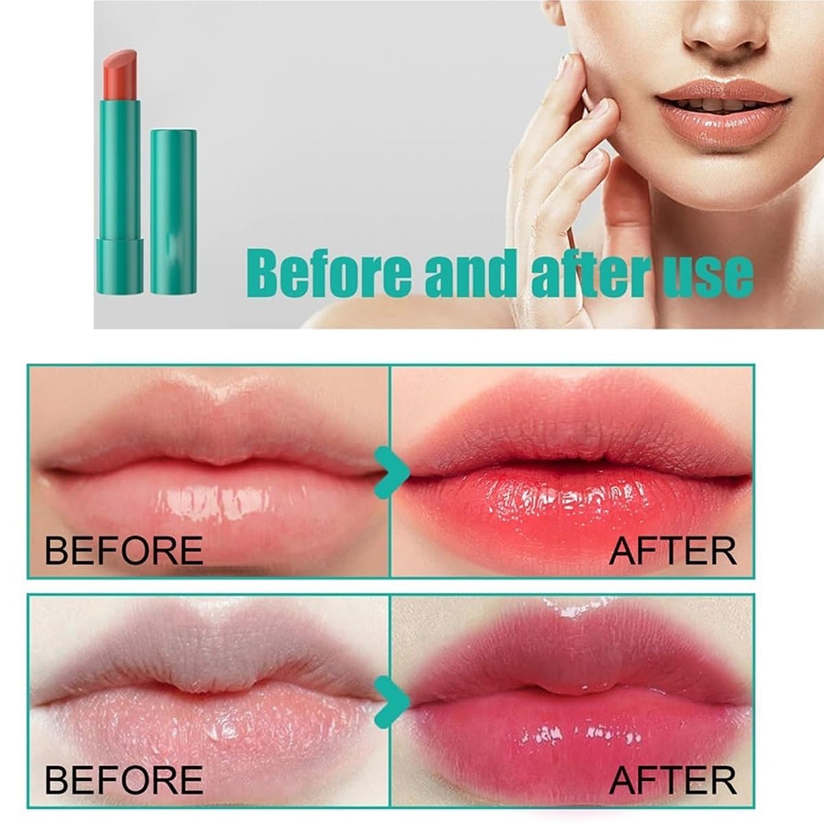 Thrive Sheer Strength Hydrating Lip Tint - Long Lasting Matte Balm, Non-Sticky Formula, Berry Red (06#) - Perfect for Daily Wear & Special Occasions
