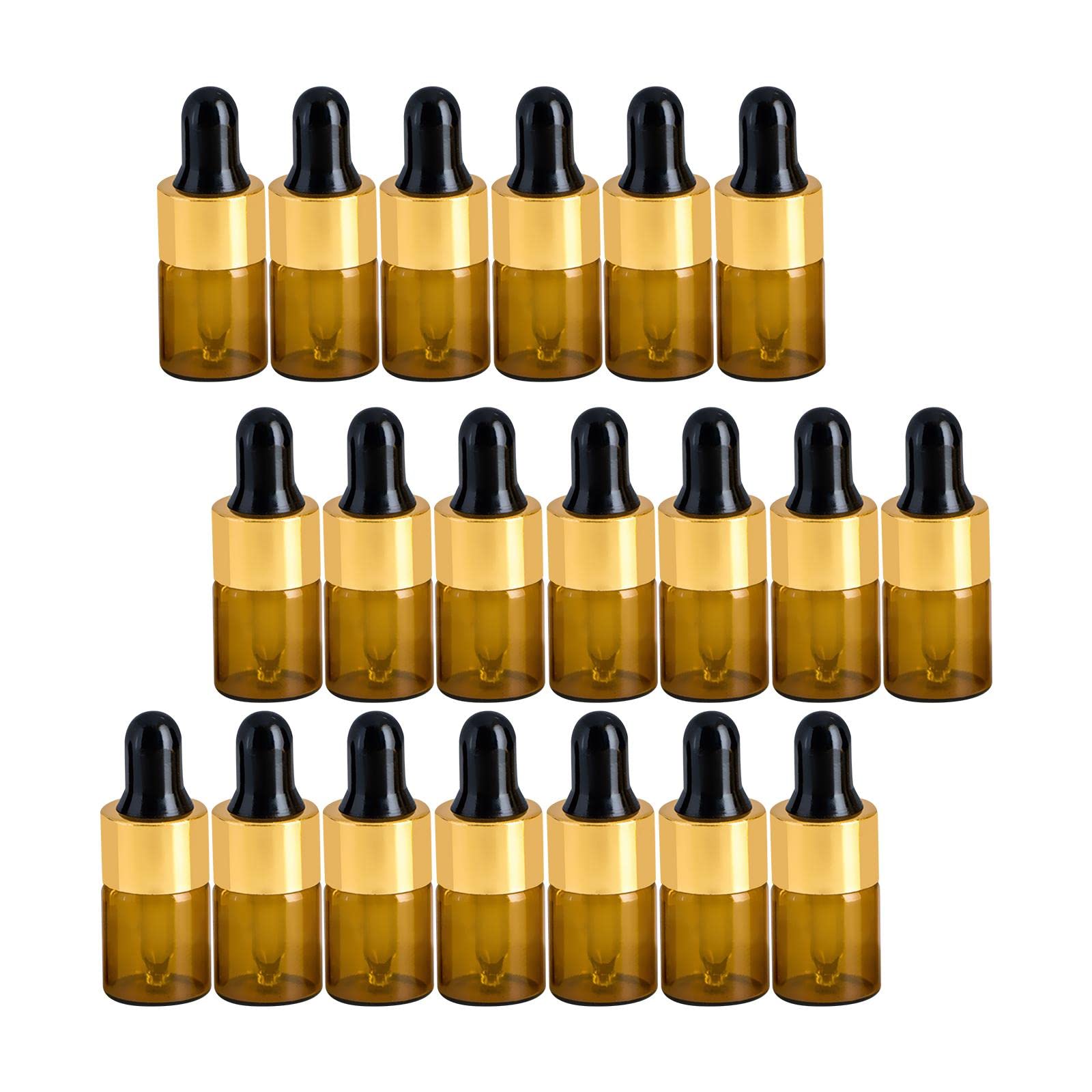 Premium 2ml Glass Dropper Bottles with Eye Dropper - Portable Travel Essential Oils Bottles for Body Oils, DIY Skincare & Aromatherapy - Perfect for Home, Spa & On-the-Go Use