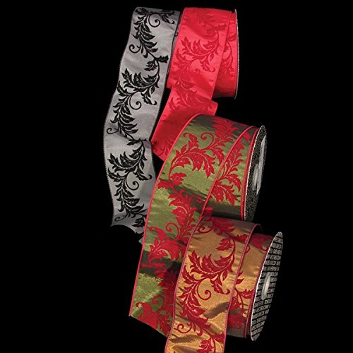 Elegant Black Sheer Swirl Wired Craft Ribbon - 2.5 Inch x 20 Yards for Gift Wrapping, Wedding Decorations, DIY Crafts & Party Favors