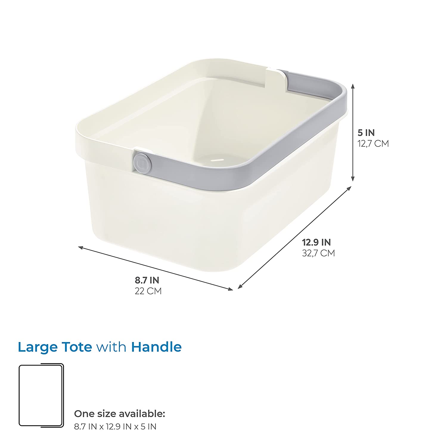 Large Storage Tote with Handle - Durable Collapsible Organizer for Home, Office & Travel - Perfect for Clothes, Toys & Organization