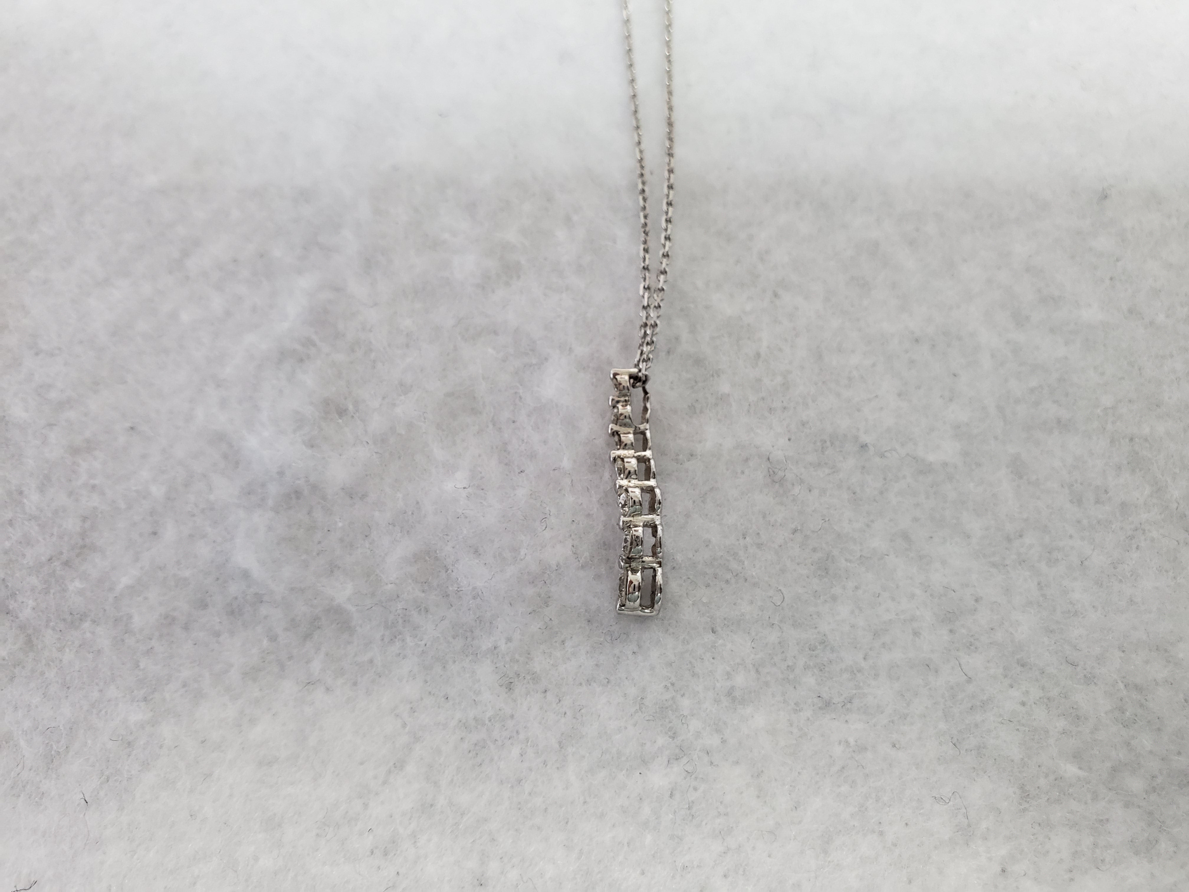 1/4 Carat Diamond Journey Necklace in 14k White Gold - Elegant Layered Pendant for Anniversaries, Weddings & Special Occasions