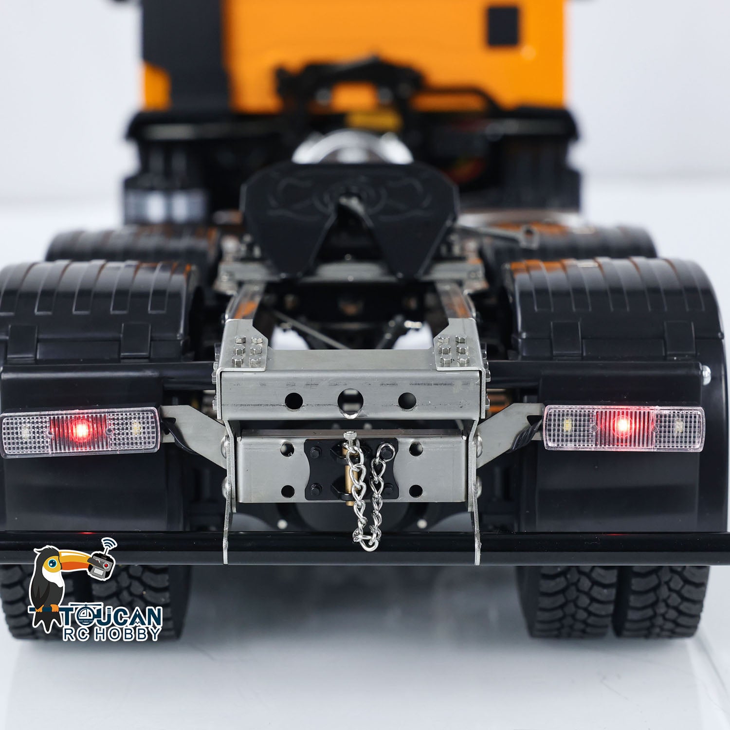 1/14 Scale 6x6 RC Tractor Truck - 2 Speed Transmission, Realistic Engine Sounds & LED Lights, Metal Chassis with Servo ESC Motor - DIY Remote Control Vehicle for Off-Road Adventure & Farm Simulation Play