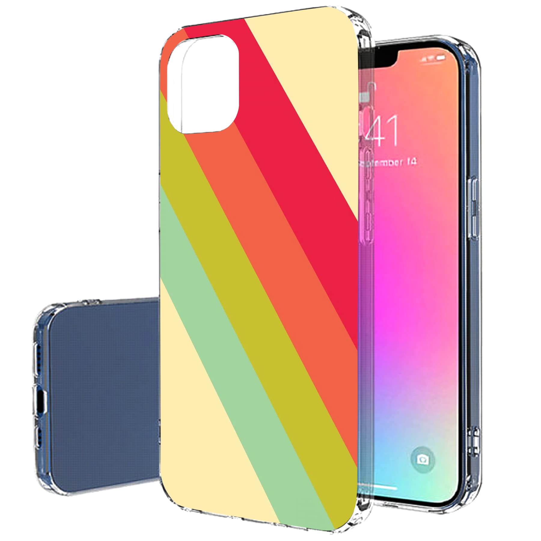 VIBECover Slim Case for Apple iPhone 13 - Flexible TPU Protective Cover with Retro Colors | Shockproof & Scratch-Resistant | Perfect for Everyday Use, Travel & Outdoor Activities