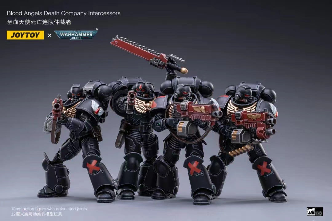JOYTOY 1/18 Scale Warhammer Blood Angels Action Figure Set (4PCS) - Perfect for Warhammer 40K Collectors, Tabletop Gaming & Display