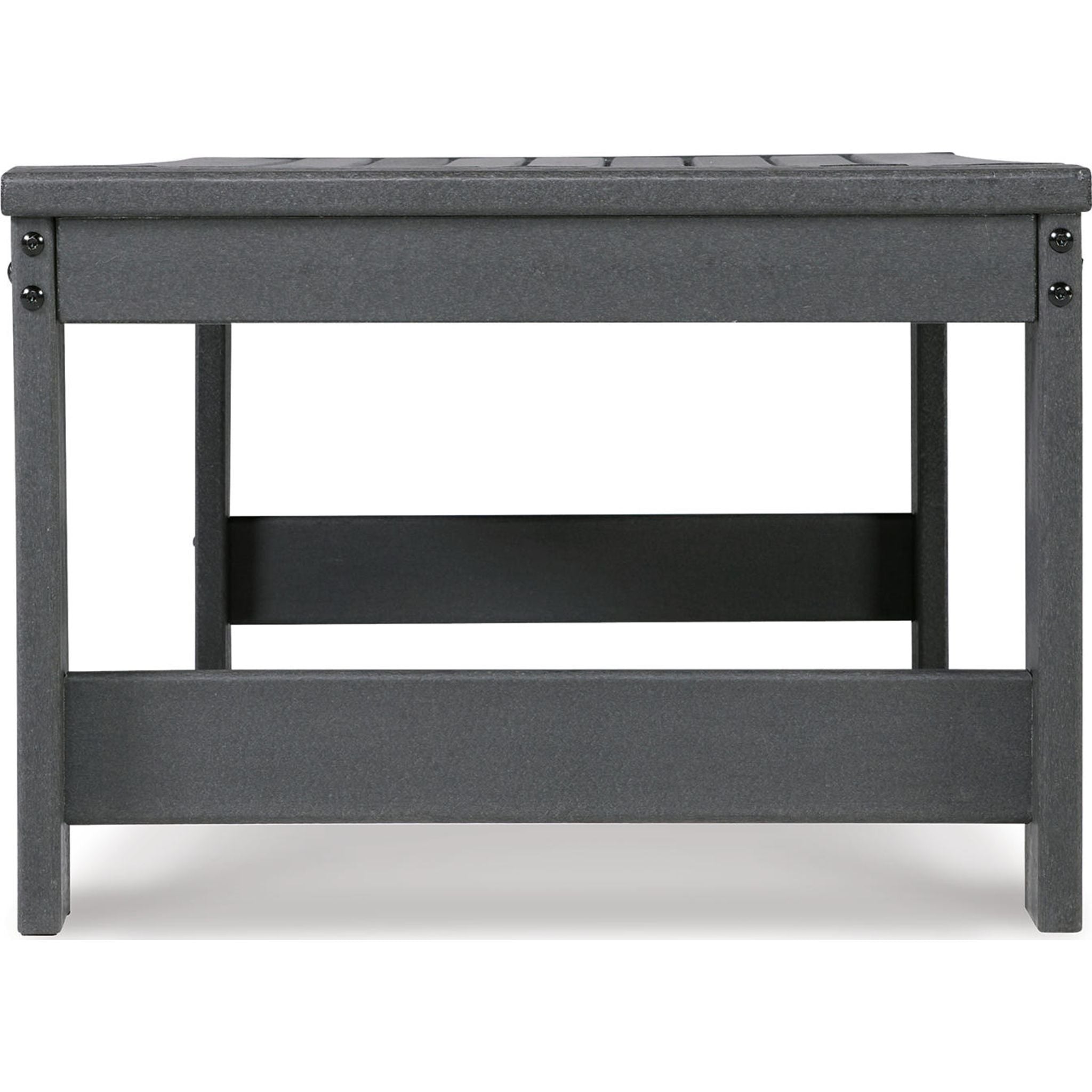 Amora Outdoor Coffee Table - Weather-Resistant Charcoal Gray Patio Furniture for Garden, Deck & Poolside Use