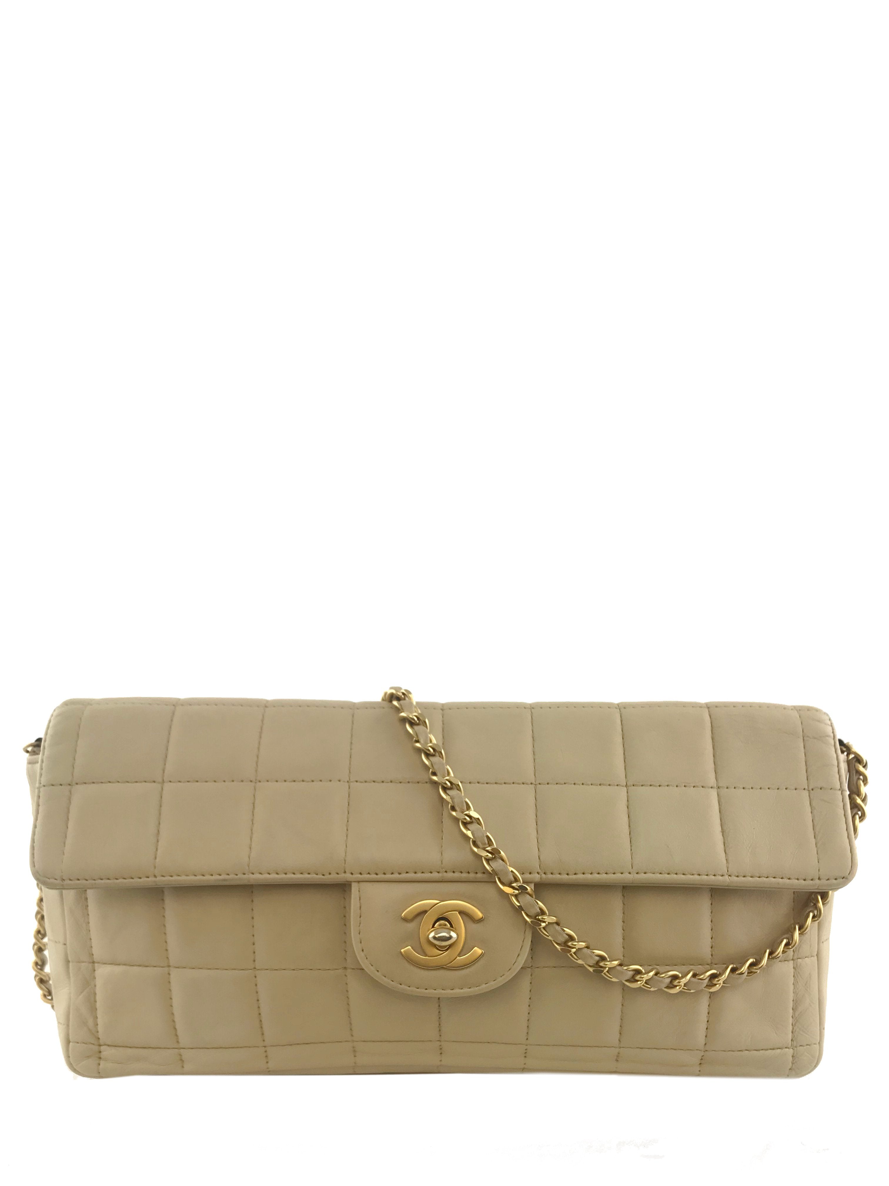 Chanel Lambskin Chocolate Bar East West Flap Bag - Luxury Designer Crossbody Purse for Women | Perfect for Date Night, Parties & Special Occasions