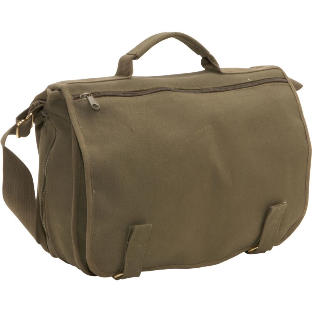 Rothco Canvas European Crossbody Shoulder Bag - Durable Military Style Messenger Purse for Men & Women - Perfect for Travel, Hiking & Everyday Use