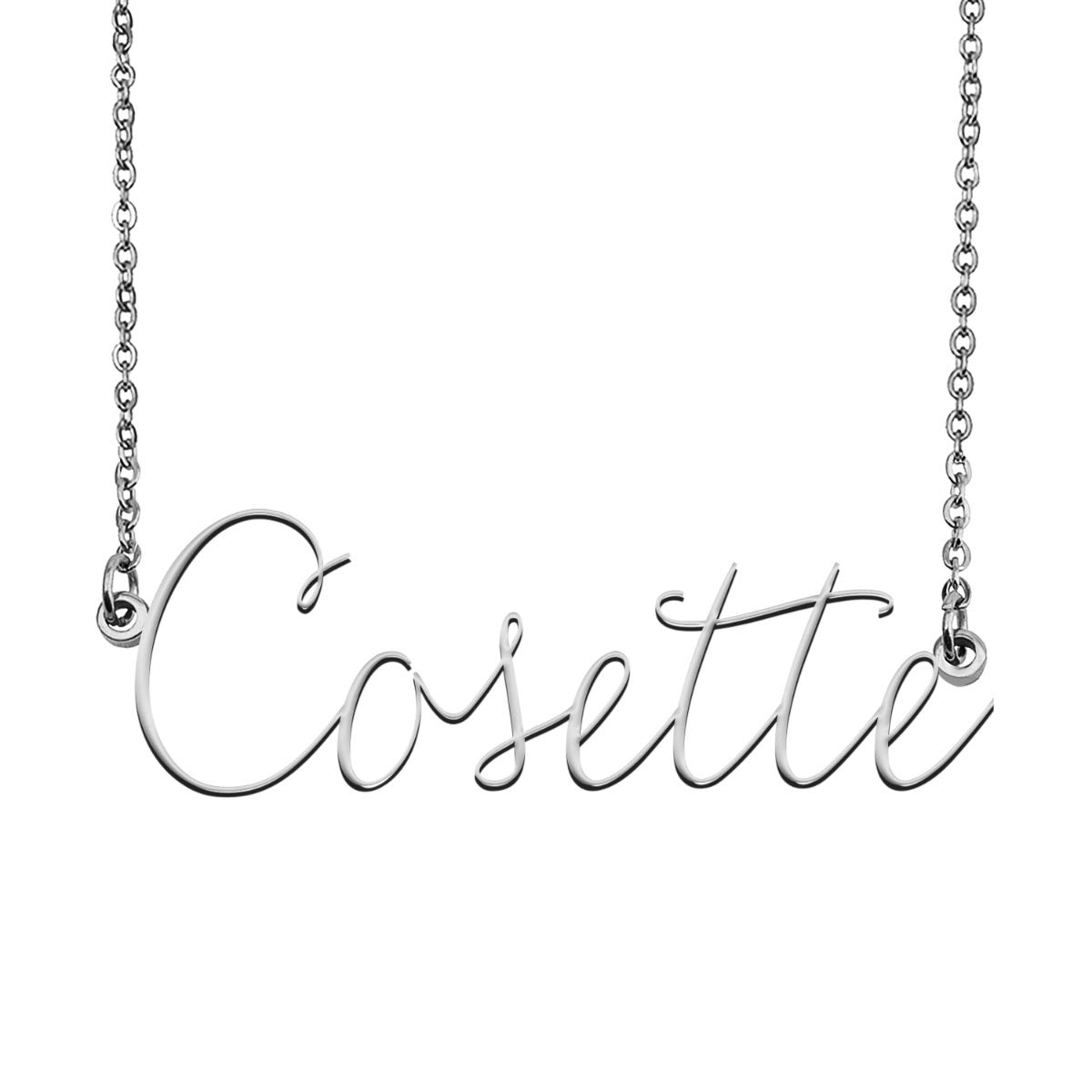 Custom Personalized Cosette Name Necklace - Elegant Name Plate Jewelry for Women, Birthday Gift, Anniversary Present | Perfect for Everyday Wear, Special Occasions & Gift Giving