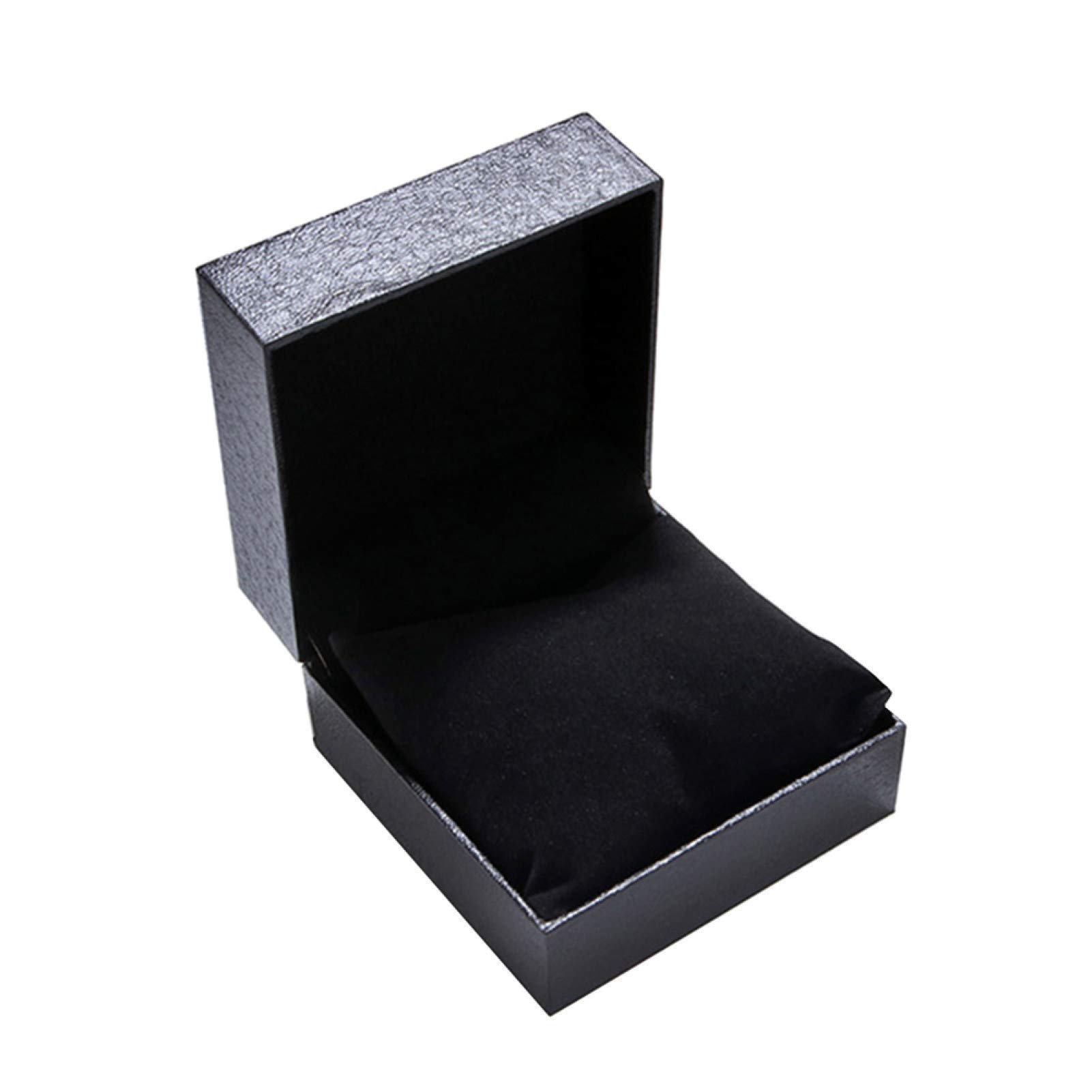 Elegant Black Jewelry Storage Box - Square Bracelet & Watch Display Case, Gift Holder & Organizer for Necklaces, Rings & Accessories - Perfect for Travel, Home & Retail Store Display