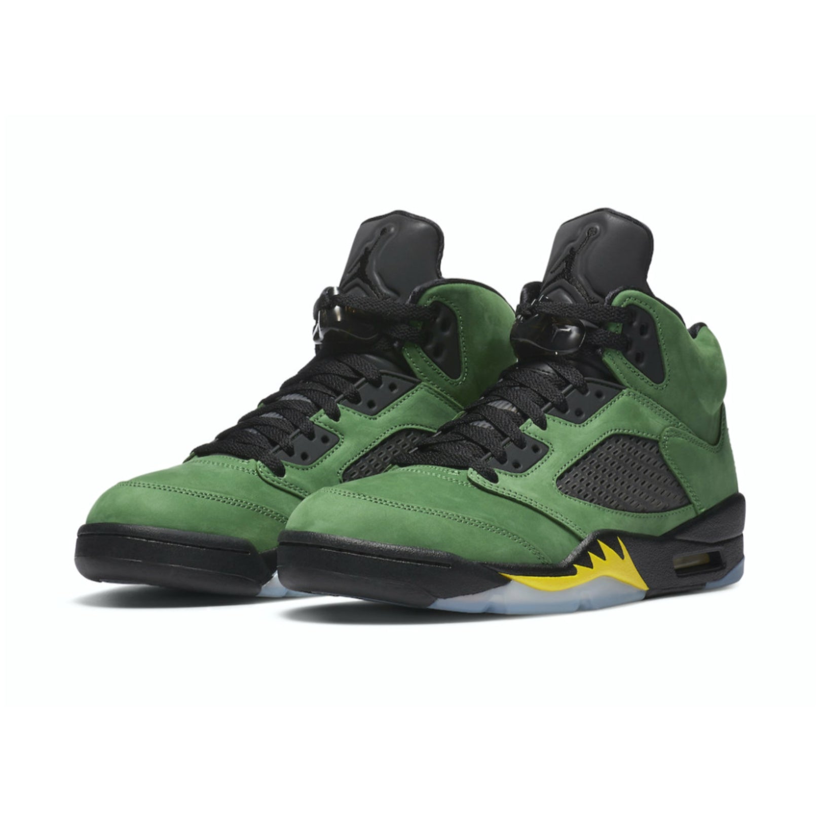 Air Jordan 5 Retro SE Oregon Apple Green Black Basketball Shoes - Men's High-Top Sneakers for Sports & Streetwear Fashion
