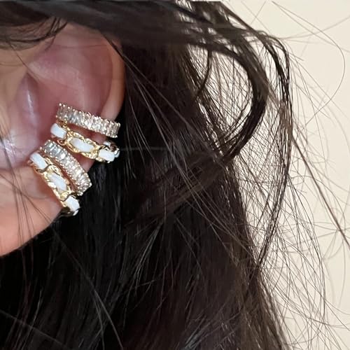 B3:white chunky ear cuff