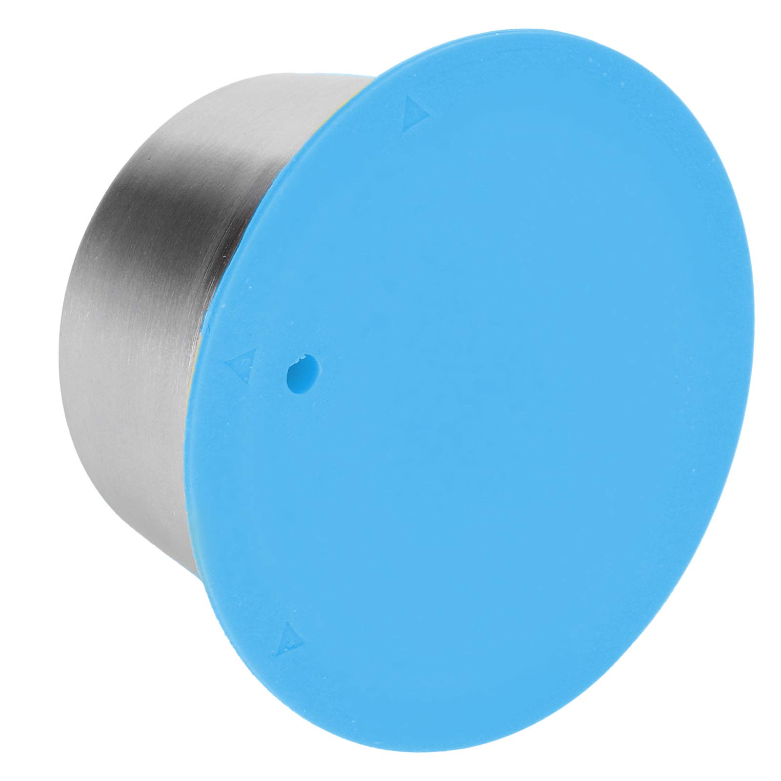 Refillable Coffee Capsule with Powder Cover - Stainless Steel Filter for Coffee Machines - Compatible with Nespresso & Keurig (Blue) - Perfect for Home & Office Brewing