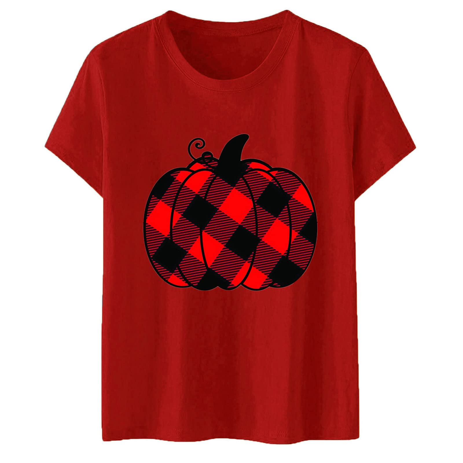 Sexy Casual Halloween Print Short Sleeve T-Shirt for Women | O-Neck Blouse Top | Party Outfit, Costume Accessory & Everyday Wear