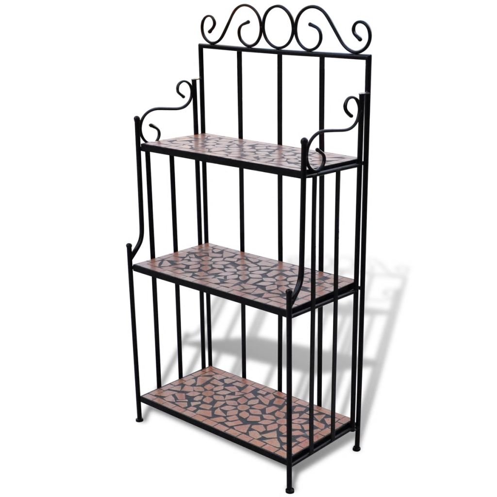 3-Tier Iron Plant Stand for Indoor & Outdoor Use - 22.8