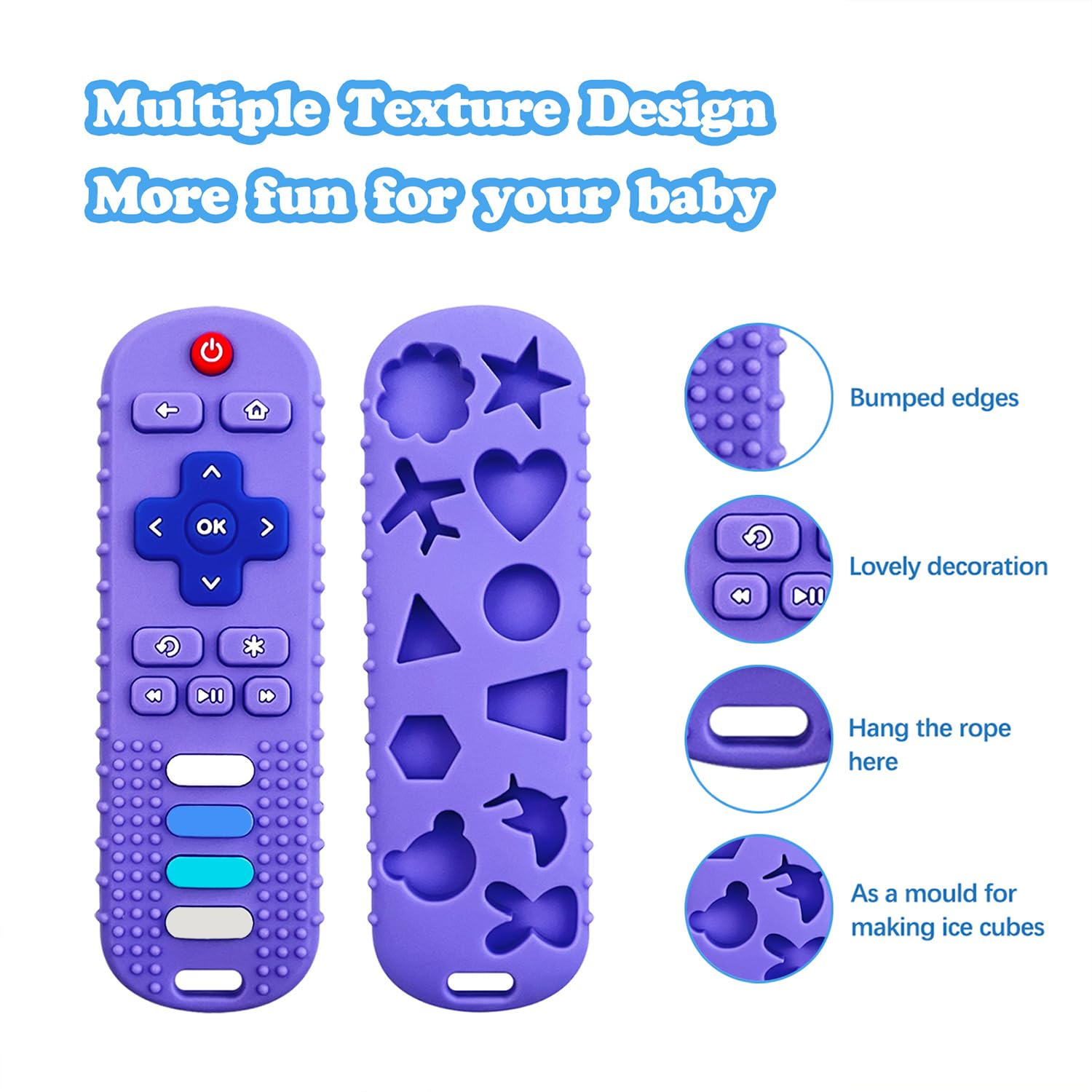 **Organic Baby Teething Toys - BPA Free, Food Grade Silicone Teether for Infants 3-18 Months | TV Remote Shaped Chew Toy for Soothing Sore Gums | Freezer Safe, Perfect for Home, Travel & Daycare (Pink RC)**