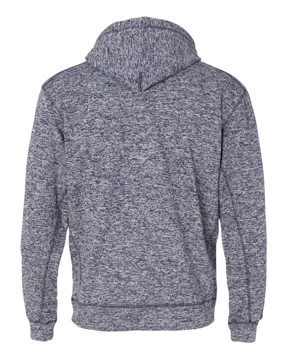 J America Adult Cosmic Poly Fleece Hoodie - Navy Fleck Color | Warm Winter Pullover for Men & Women | Perfect for Outdoor Activities, Camping & Casual Wear