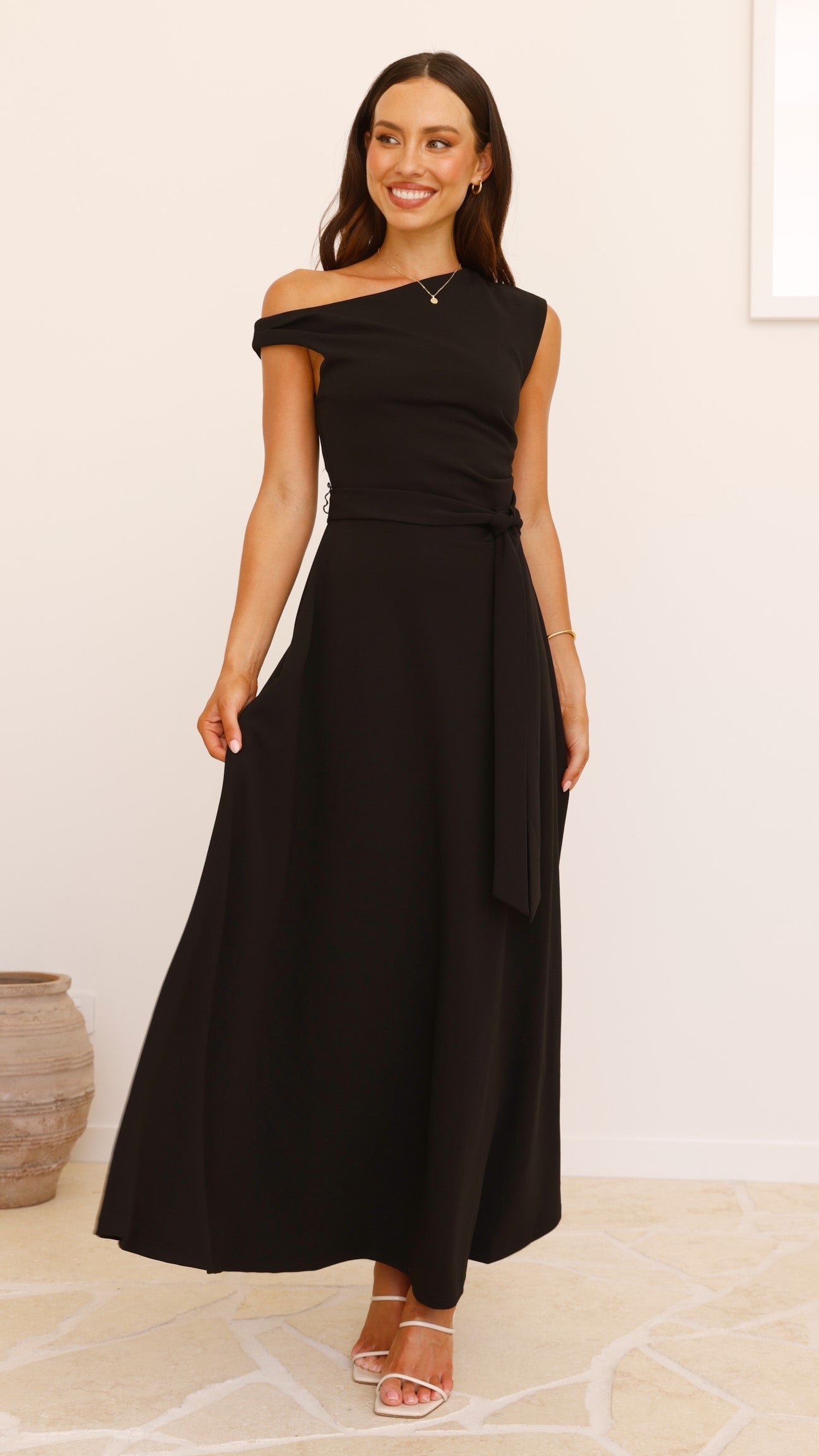 Gemma Maxi Dress for Women - Elegant Black Long Flowy Dress for Summer, Beach, Party & Evening Wear