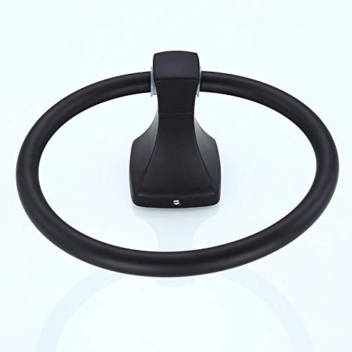 Plantex Space Aluminum Napkin Holder - Bathroom Towel Ring & Hanger for Wash Basin - Black Powder Coated - Durable Bathroom Accessories for Kitchen, Restaurant & Home Decor