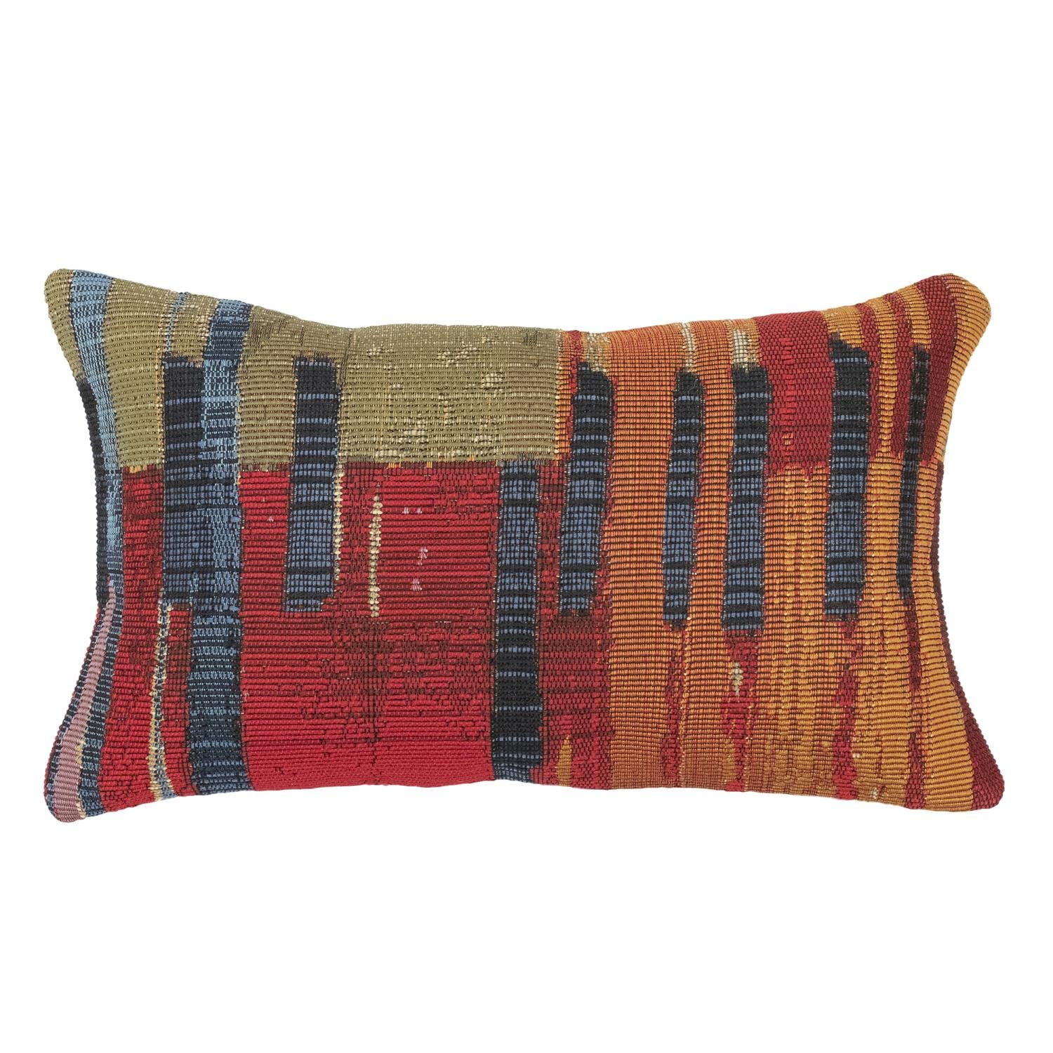 Liora Manne Transocean Marina Paintbox Multi 7MR5S803644 Decorative Throw Pillows 18x12 Inches - Perfect for Sofa, Bed & Home Decor