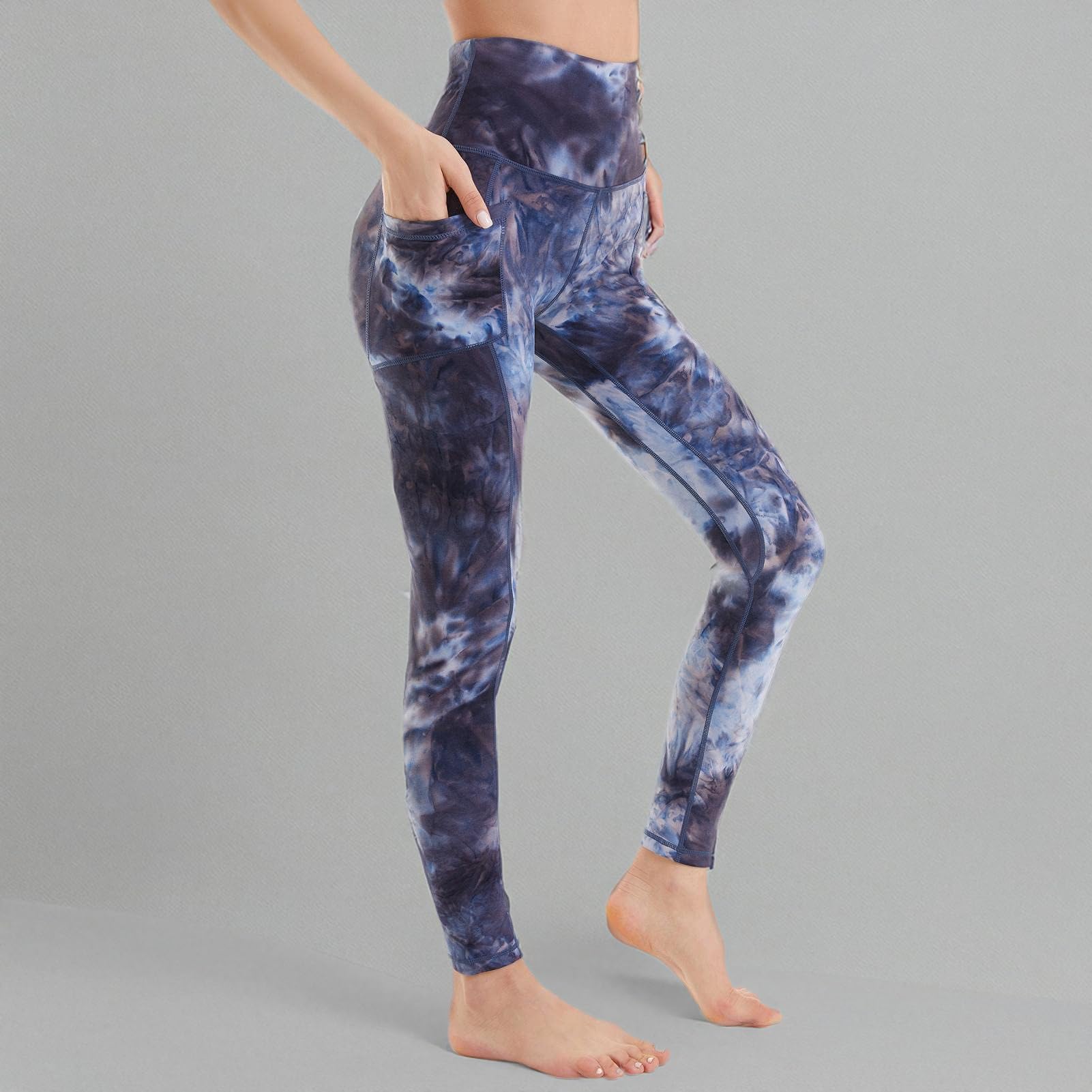 CCKO High Waisted Yoga Pants for Women with Pockets - Stretchy Workout Leggings with Tummy Control - Perfect for Gym, Running, Yoga & Everyday Wear