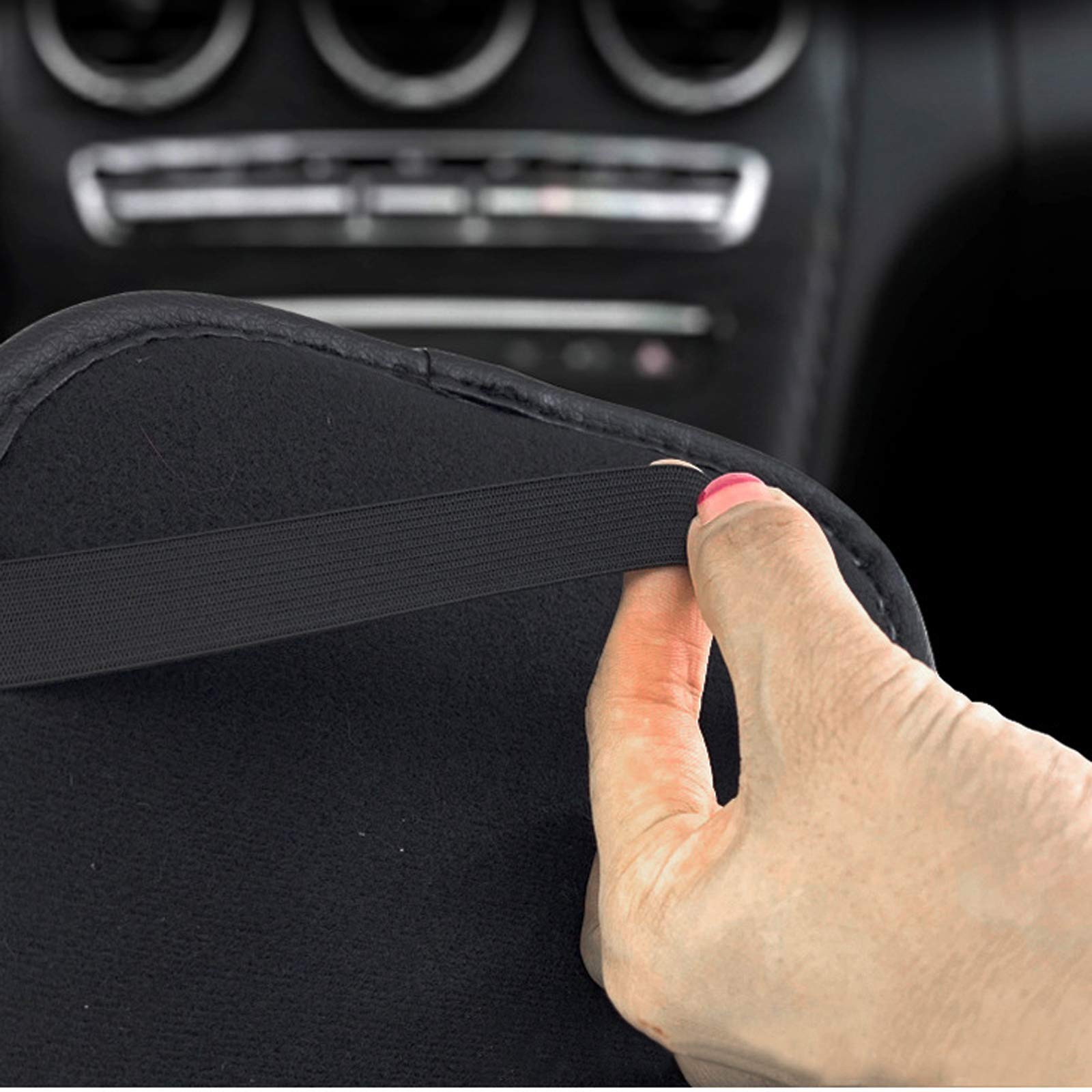 FUNOJOY Diamond Rhinestone Bling Car Armrest Cover - Green Luxury Car Accessories for Women | Interior Car Decor & Mother's Day Gift | Perfect for Sedans, SUVs and Daily Commuting
