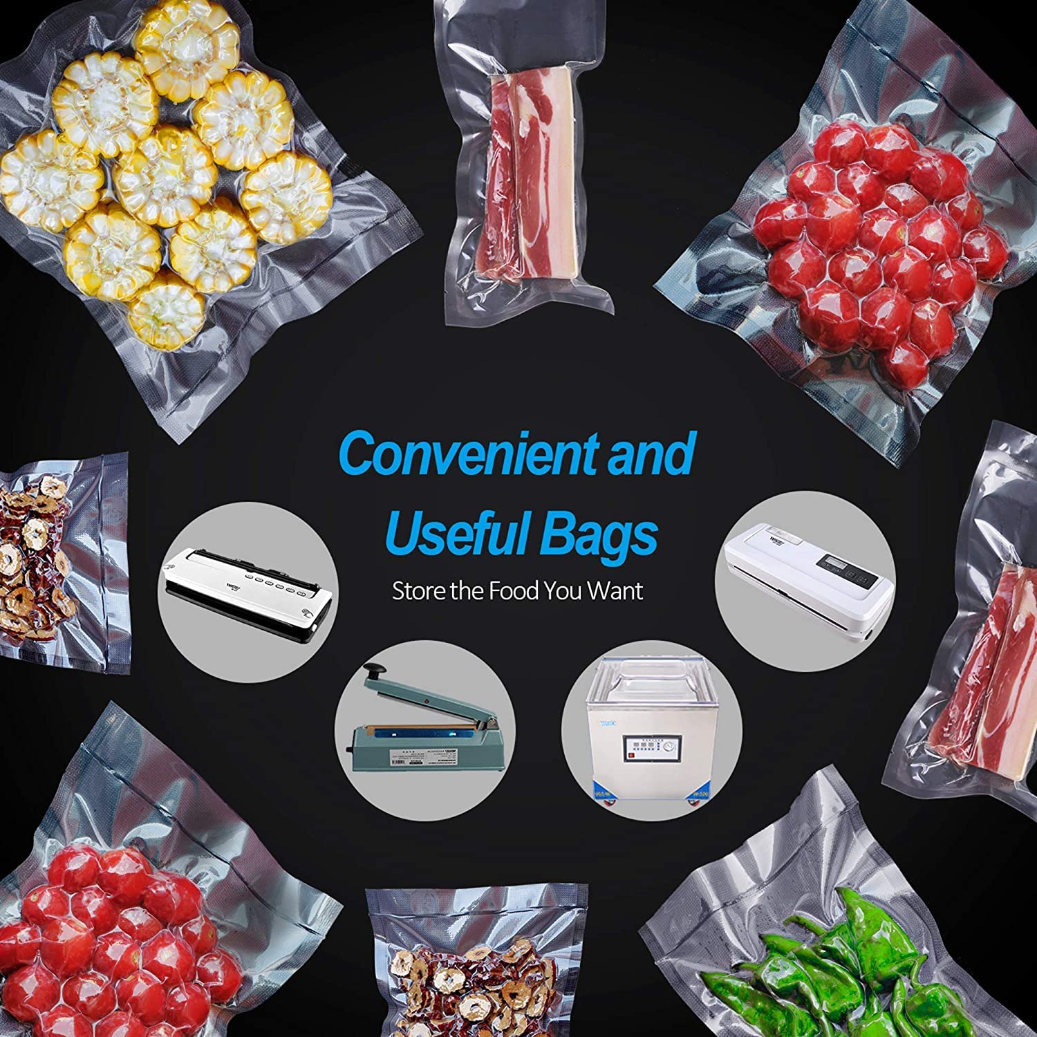 CANLENPK 30x40cm (11.8x15.7 Inch) Large Vacuum Sealer Bags for Food Storage - Airtight Freezer Bags for Meat, Vegetables & Meal Prep | Heavy Duty Vacuum Seal Bags for Sous Vide, Marinating & Long-Term Food Preservation
