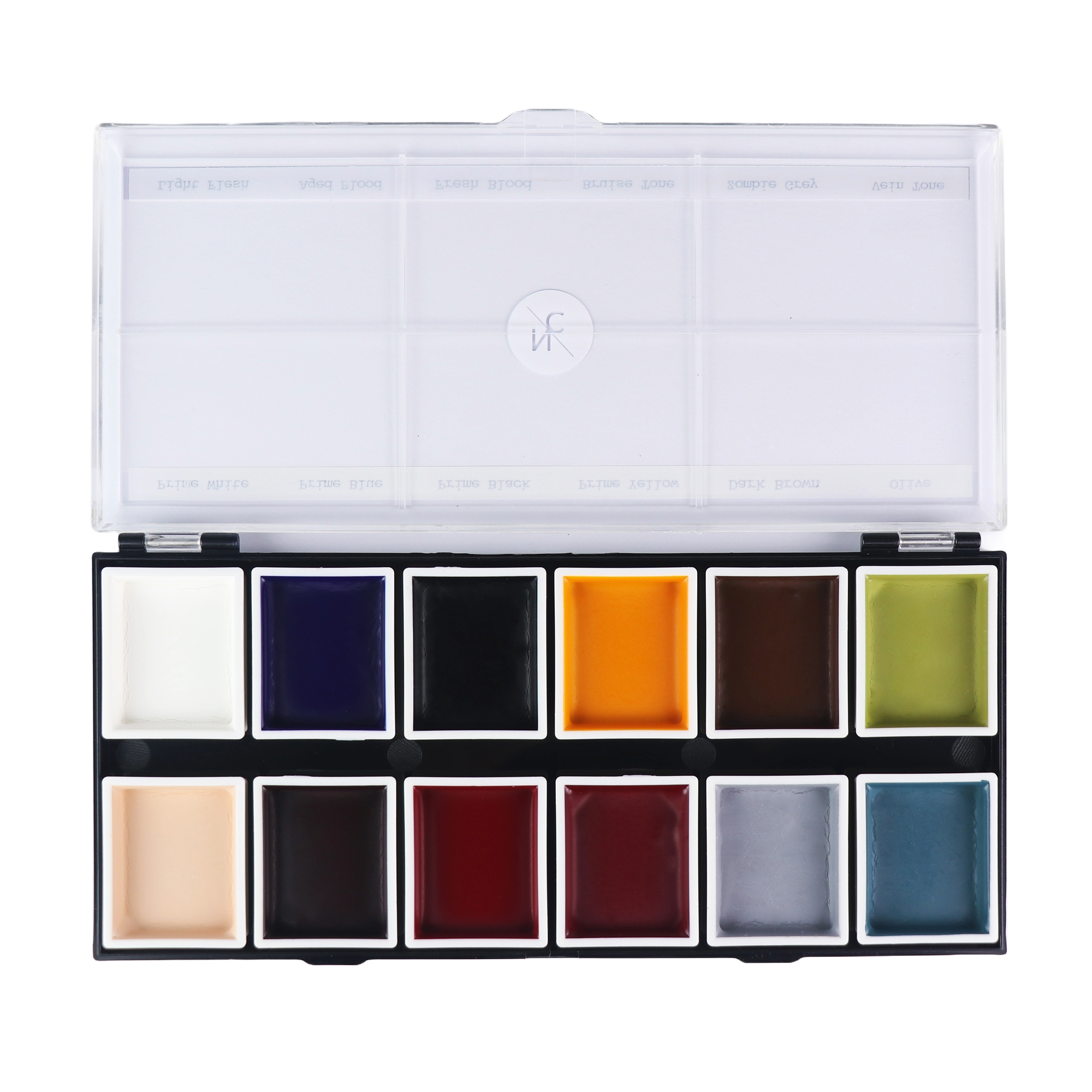 12 Color Zombie Alcohol Activated Professional SFX Makeup Palette - Halloween, Cosplay & Special Effects Makeup Kit for Horror Movies & Theater Productions