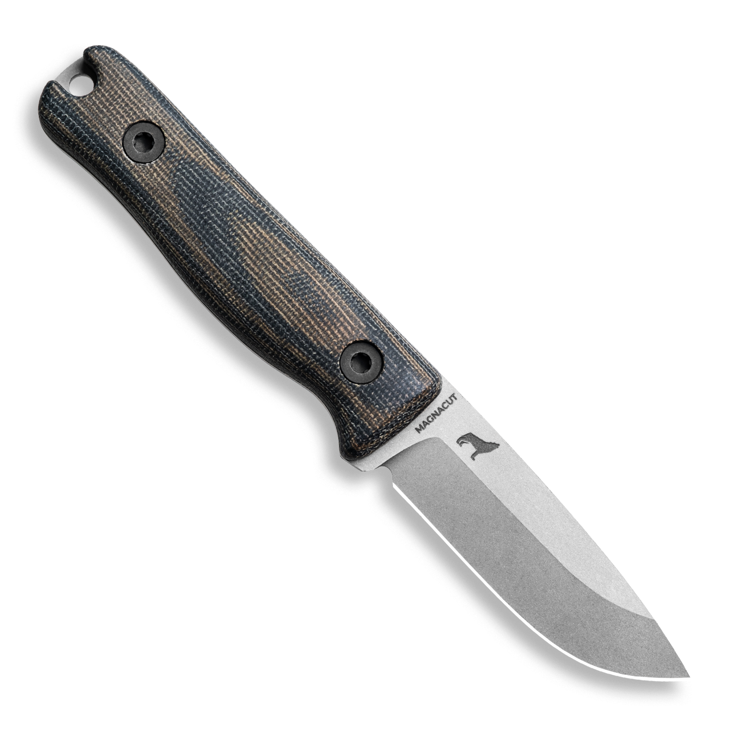 F3 EDC Fixed Blade Knife - CPM MagnaCut Steel, Matte Stonewash Finish, Green & Black Canvas Micarta Handle - Perfect for Outdoor Camping, Hunting, and Everyday Carry