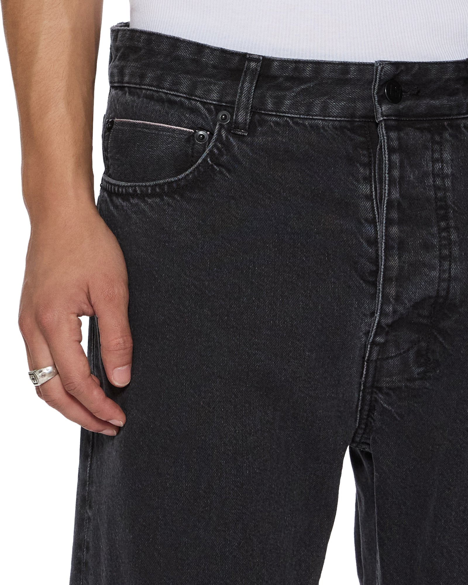 Hazlow Selvedge NY Black Jeans - Premium Raw Denim for Men | Perfect for Casual Wear, Street Style & Everyday Outfits