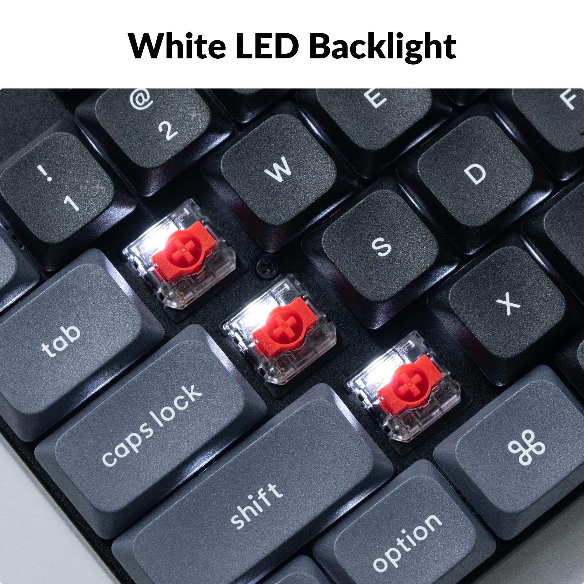 Keychron K1 Pro Ultra-Slim Wireless Bluetooth & Wired USB Mechanical Keyboard - QMK/VIA Programmable, Low-Profile Gateron Red Switches, TKL Layout, Double-Shot PBT Keycaps, White LED Backlight for Mac/Windows/Linux - Perfect for Office Work, Gaming & Programming