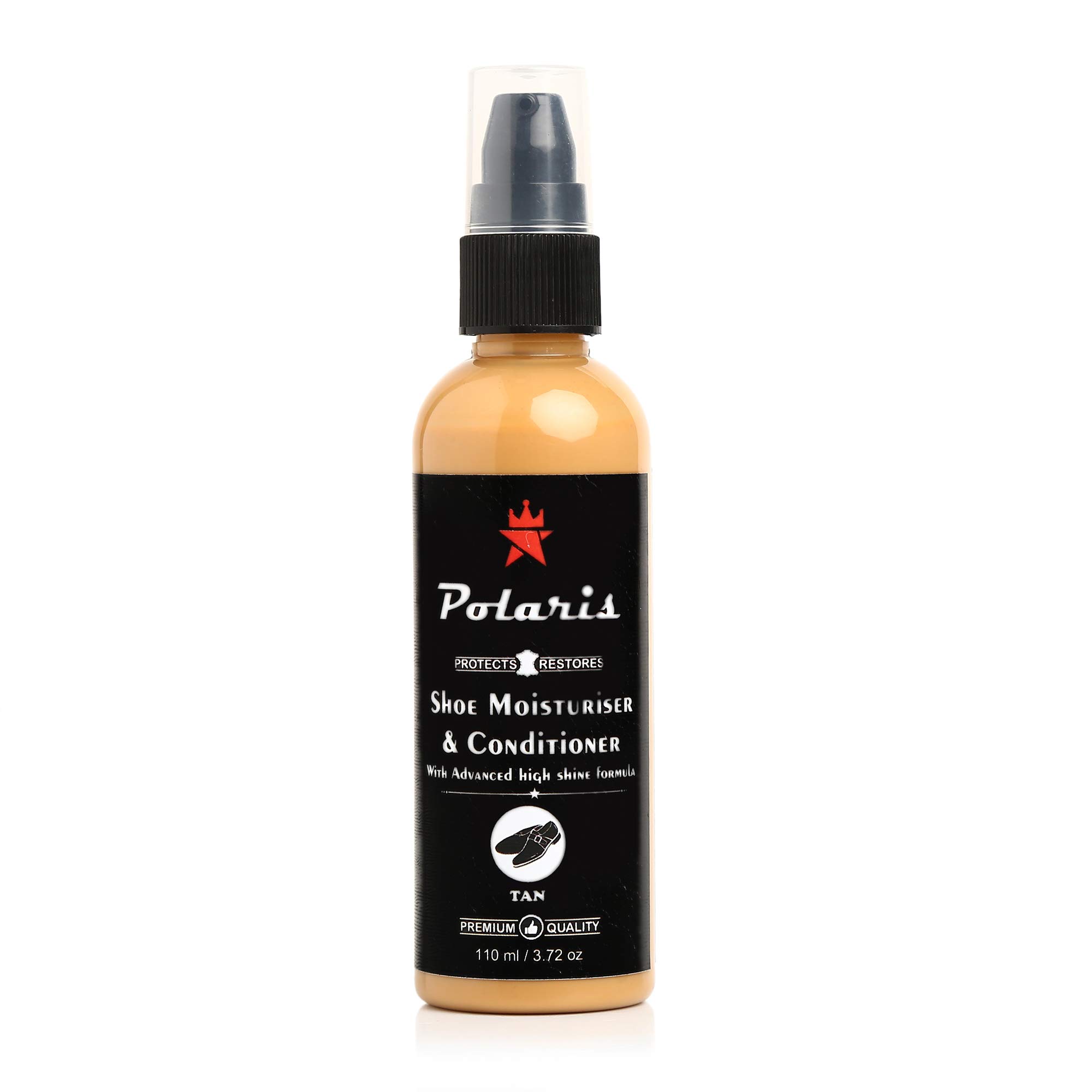 Polaris High Gloss Leather Shoe Moisturizer & Conditioner - Premium Leather Care for Shoes, Boots & Bags - Restores Shine & Prevents Cracking - Ideal for Dress Shoes, Work Boots & Leather Accessories