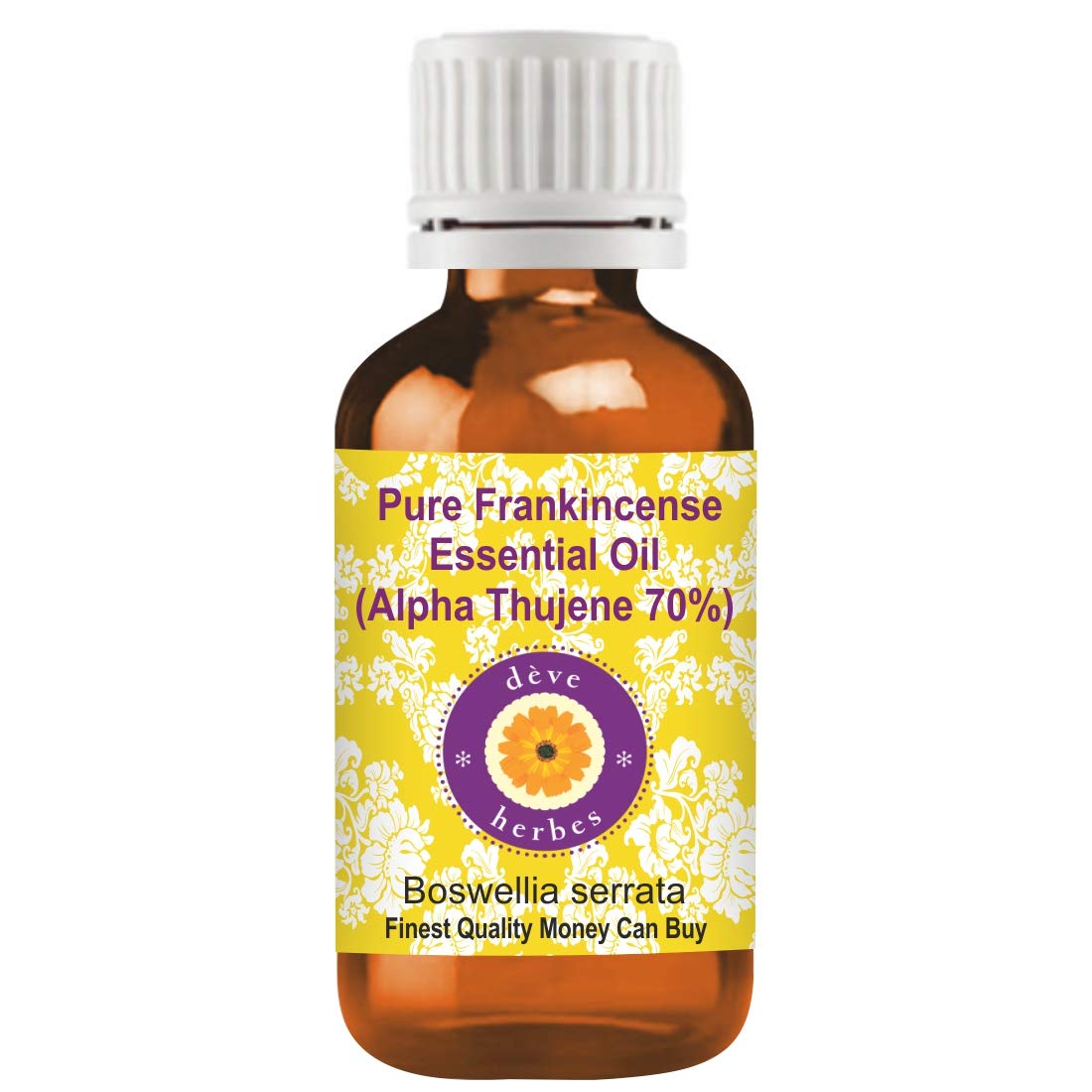 Pure Frankincense Essential Oil (70% Alpha Thujene) - 15ml Boswellia Serrata Steam Distilled for Aromatherapy, Meditation & Stress Relief | Premium Grade Therapeutic Oil for Diffusers, Massage & Skincare