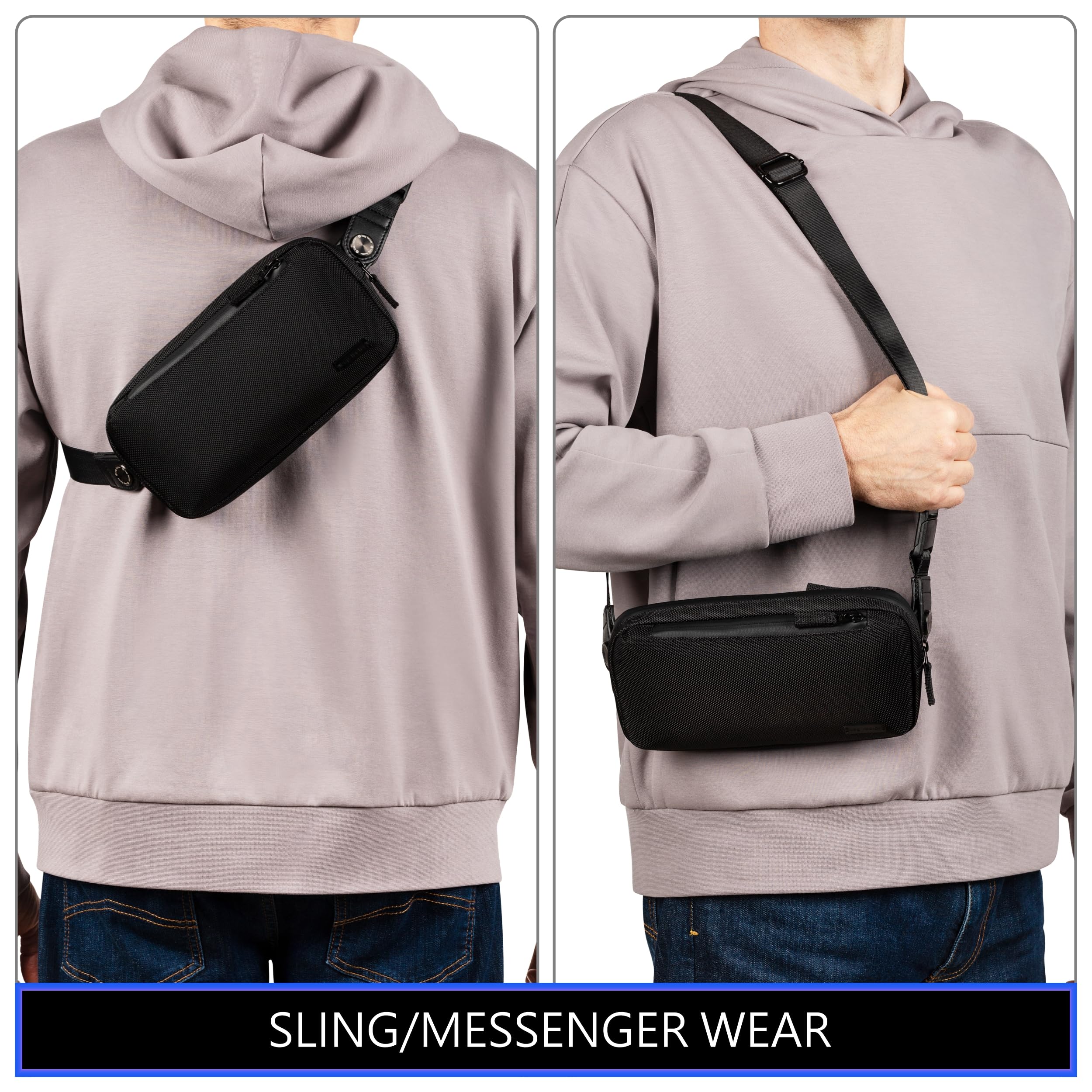 Minimalist Crossbody Sling Bag for Men & Women - Urban Chest Bag for Daily Essentials